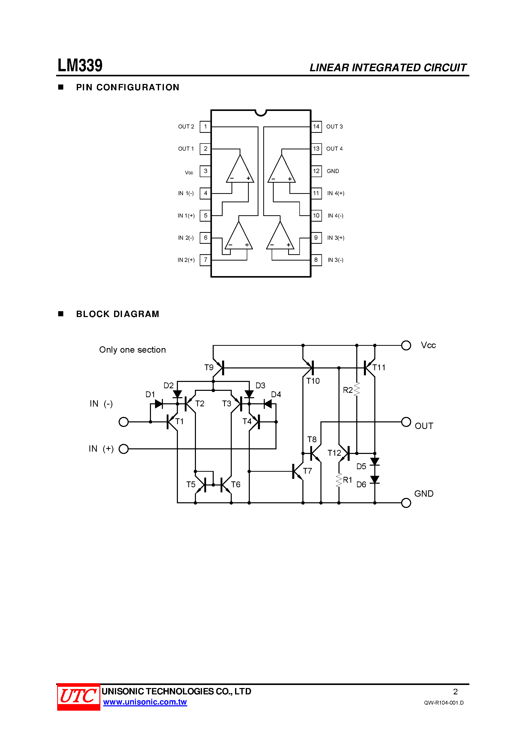 Datasheet LM339 - QUAD DIFFERENTIAL COMPARATOR page 2