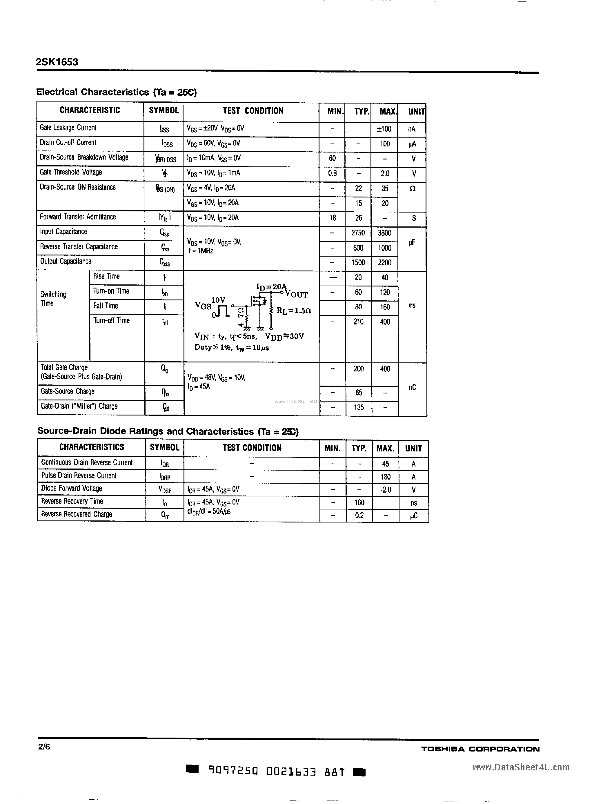 Datasheet 2SK1653 - FET page 2