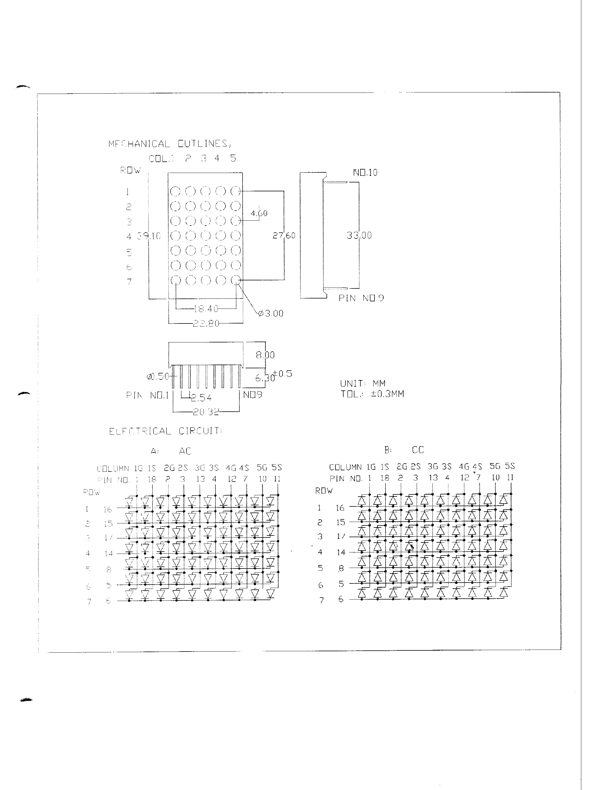 Datasheet MSG1557A - (MSG1557A/C) THREE COLOR EMITTED LED DOT MATRIX DISPLAY page 2