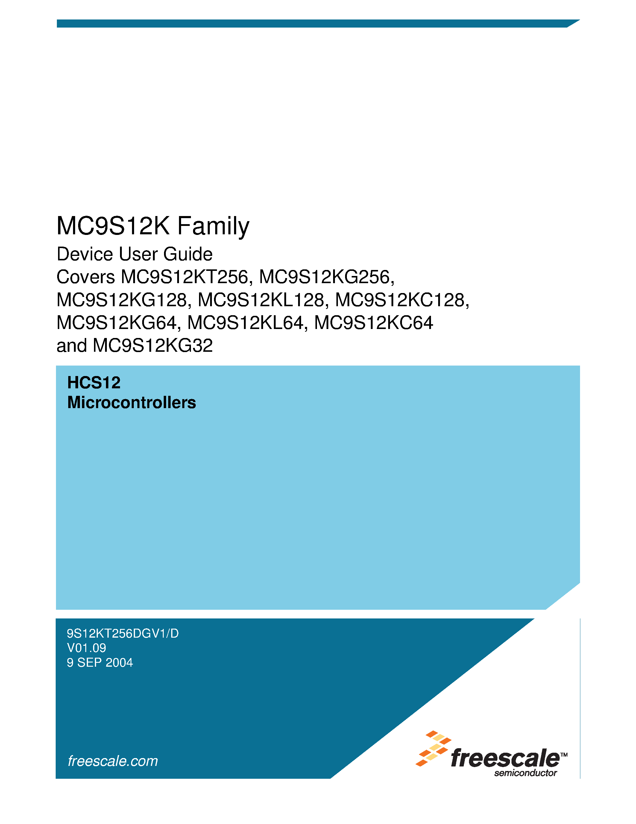 Datasheet MC9S12K - Microcontrollers page 1