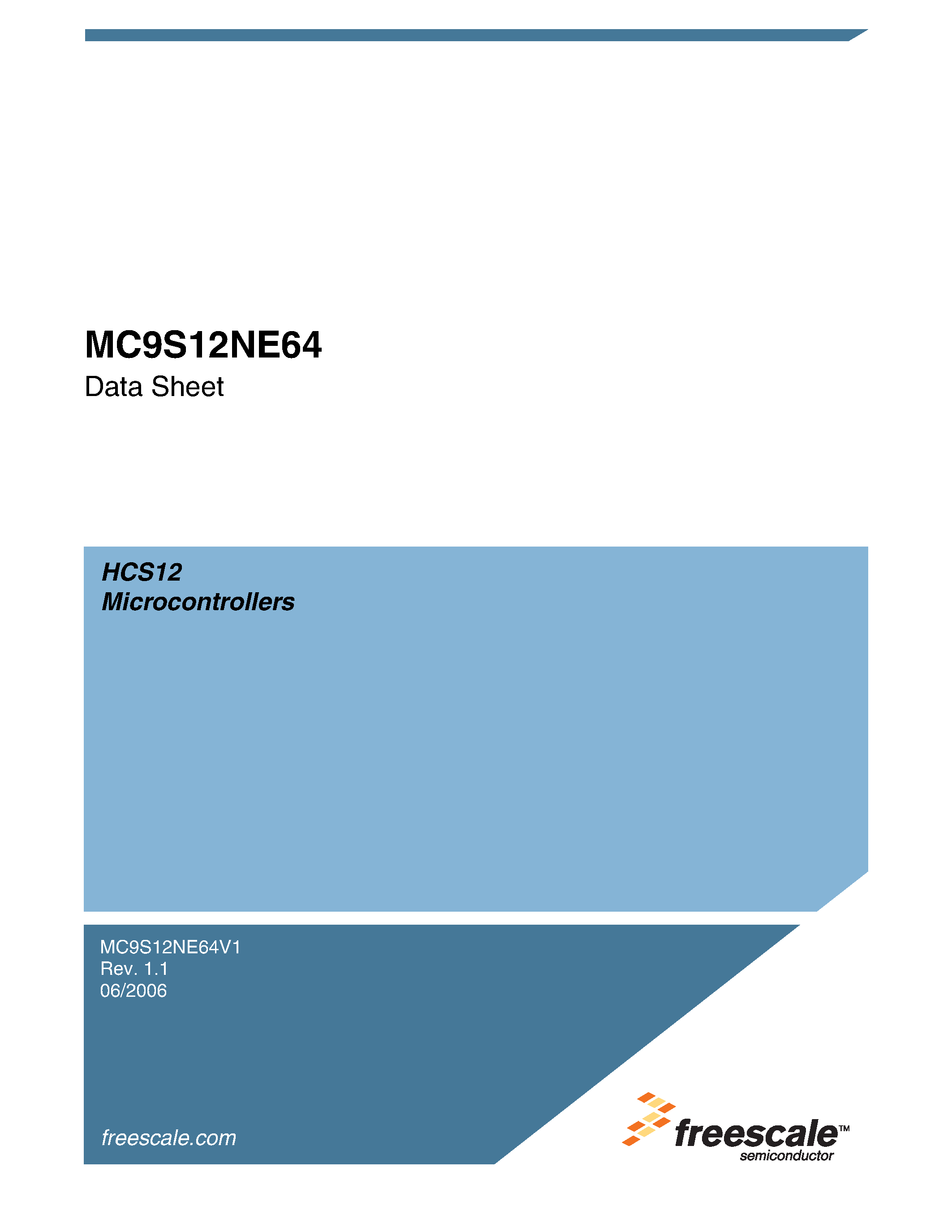 Datasheet MC9S12NE64 - Microcontrollers page 1