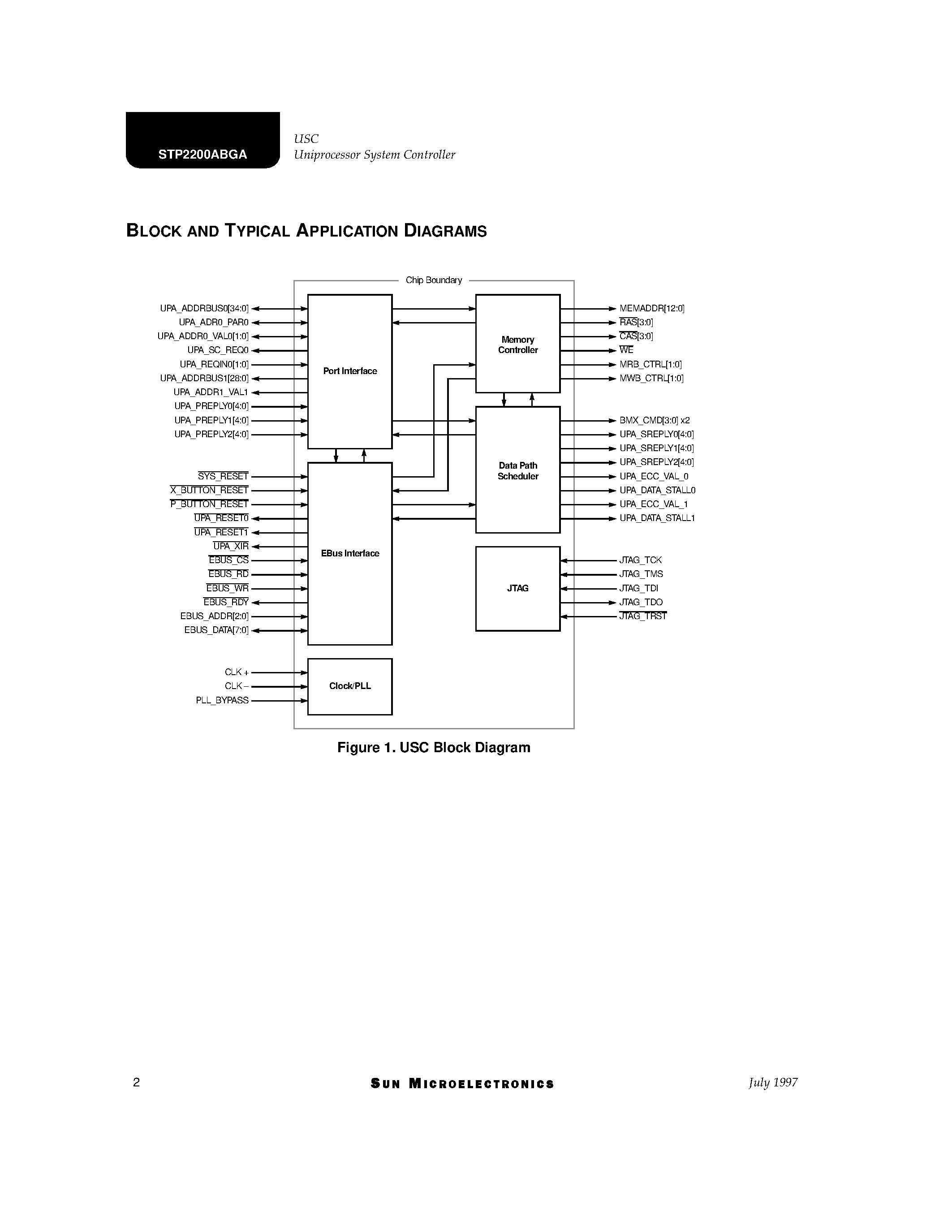 Даташит STP2200ABGA - Uniprocessor System Controller страница 2