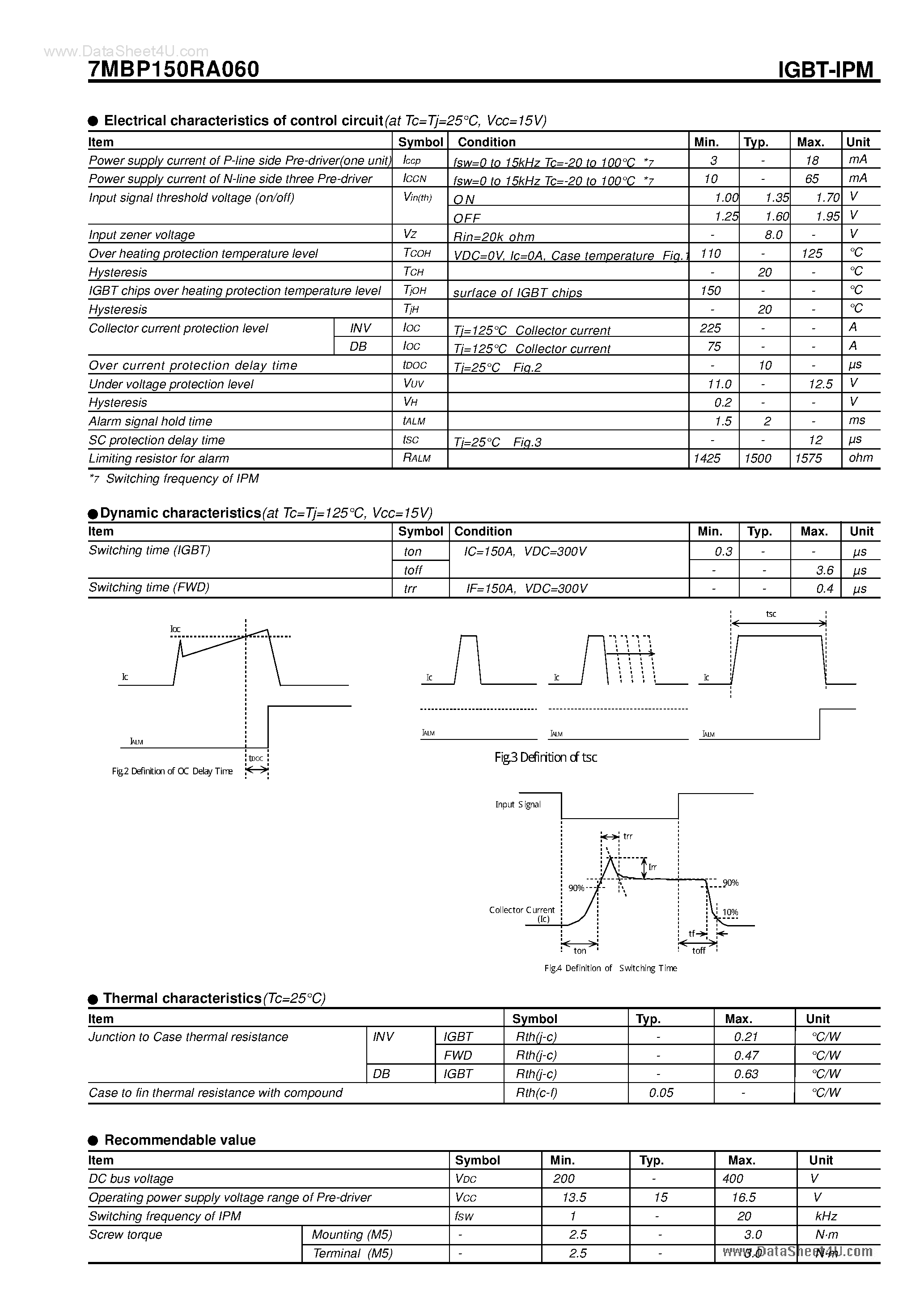 Datasheet 7MBP150RA060 - IGBT-IPM R Series page 2