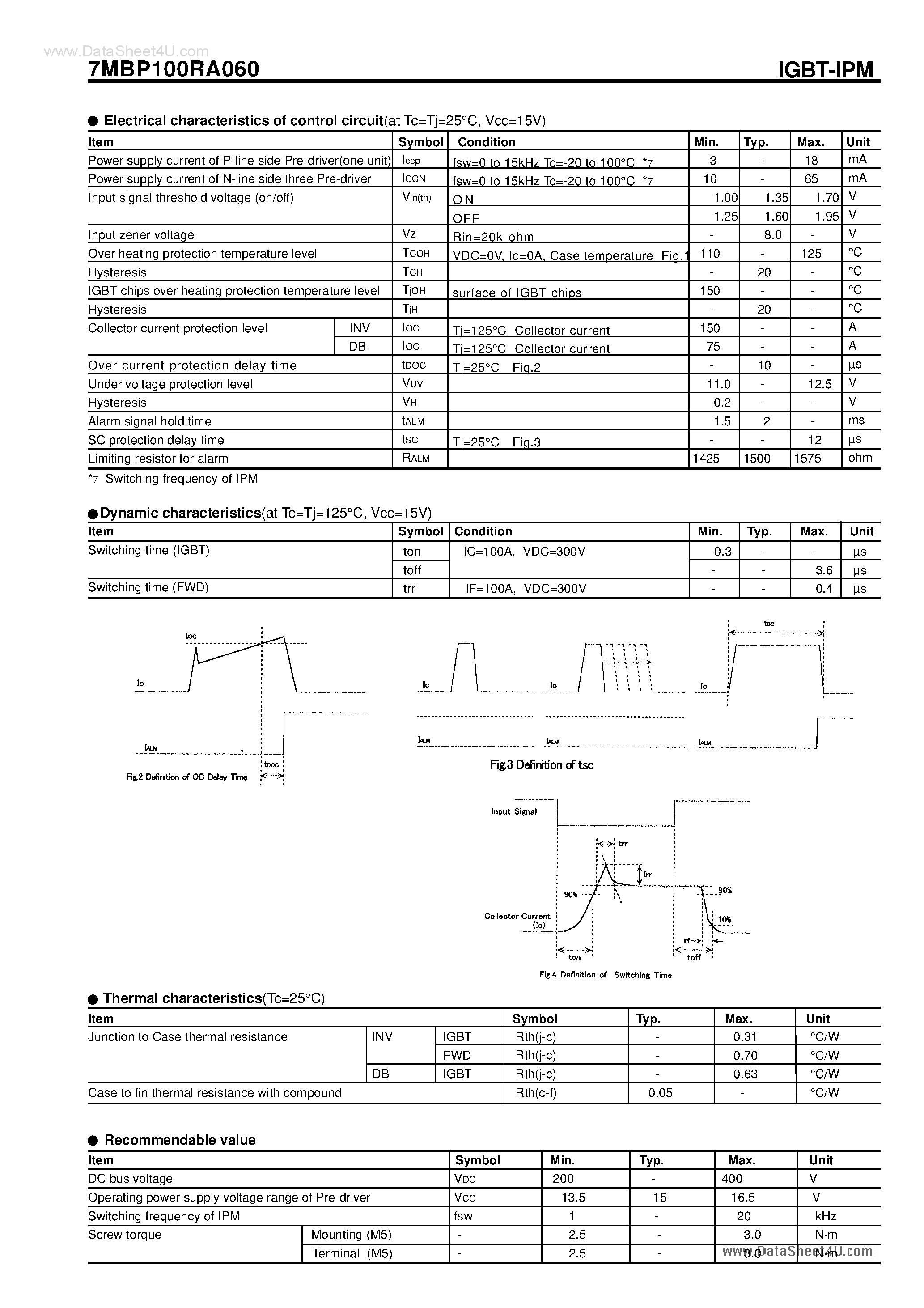 Datasheet 7MBP100RA060 - IGBT-IPM R Series page 2