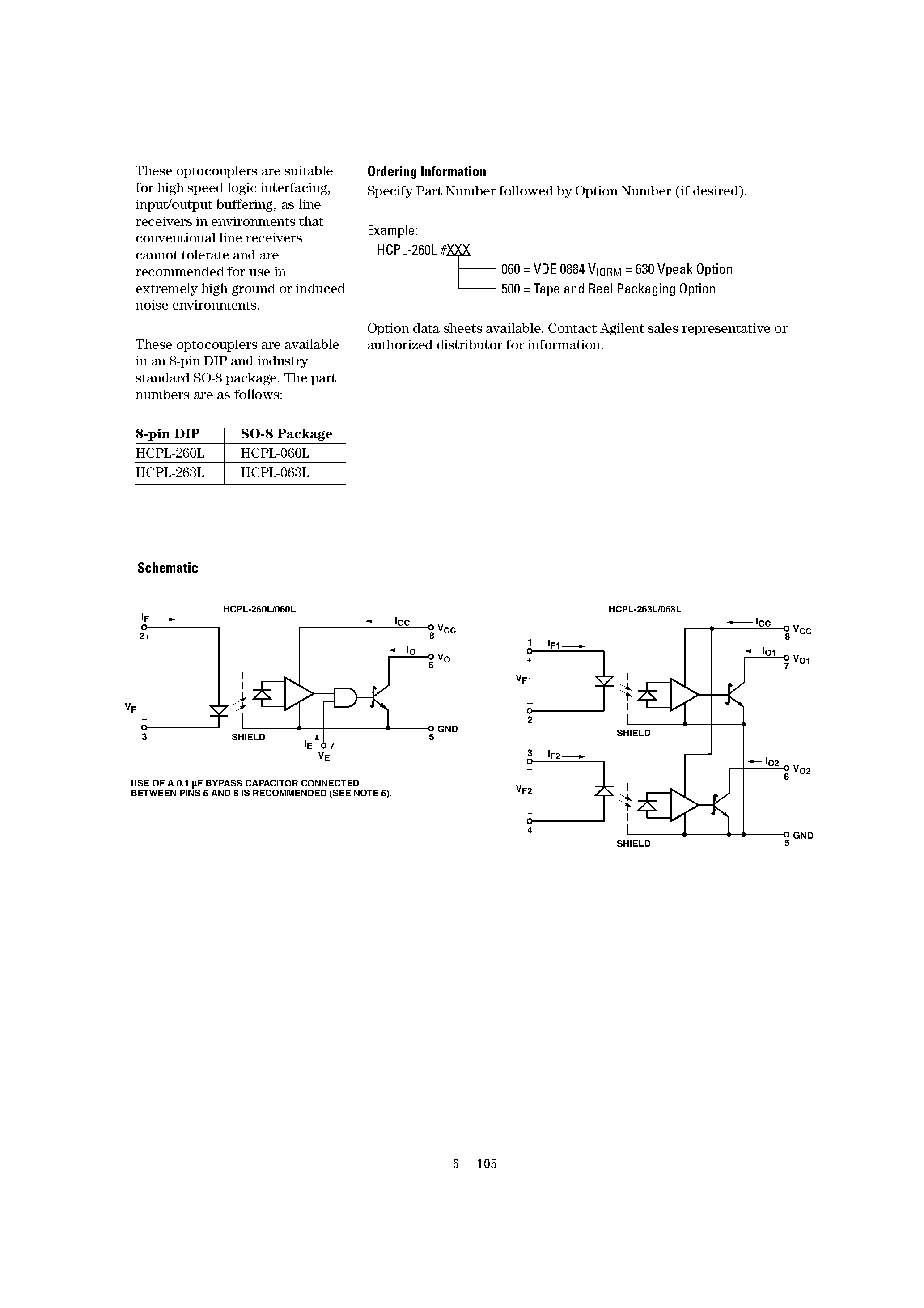 Datasheet HCPL-063L - High Speed LVTTL Compatible 3.3 Volt Optocouplers page 2