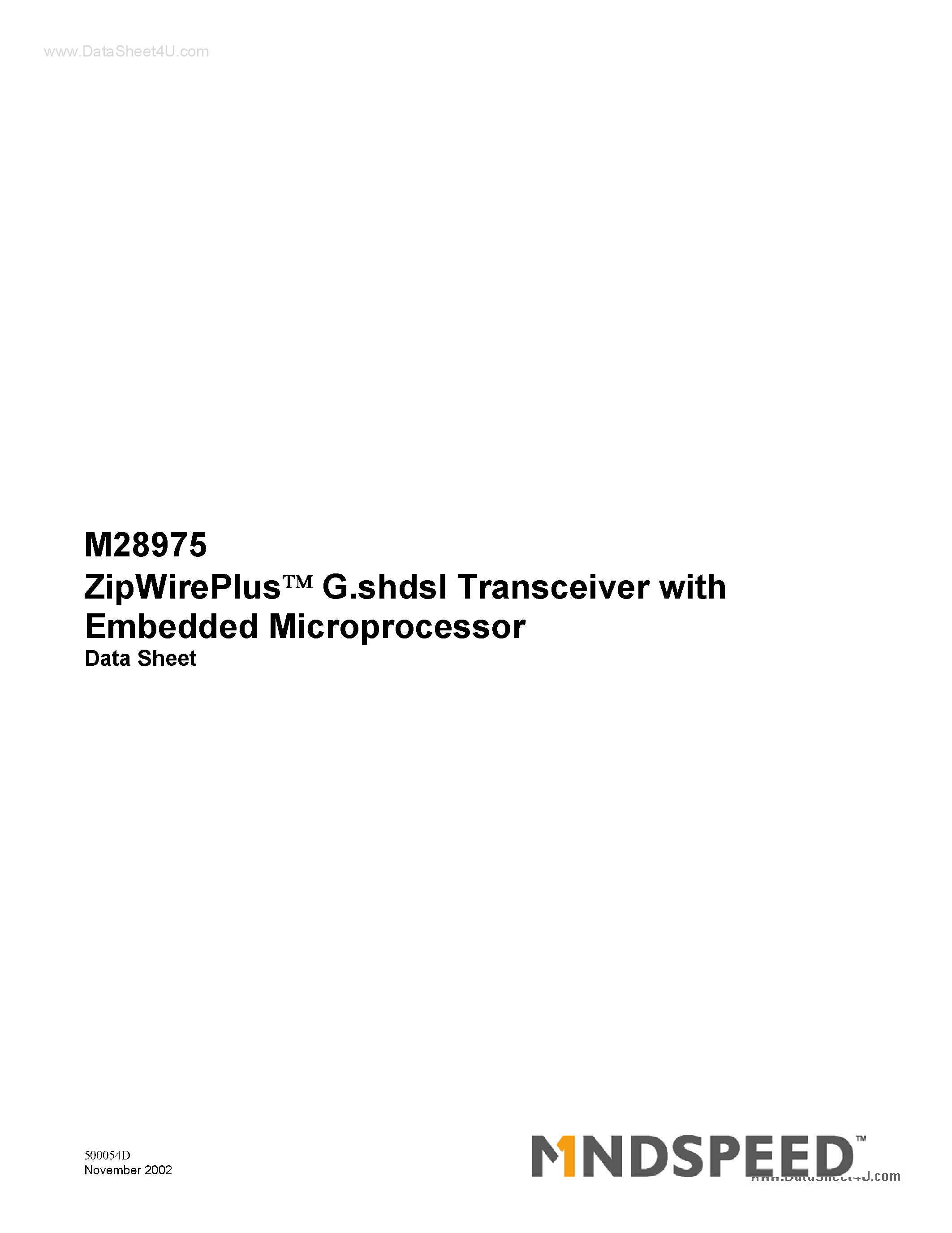 Datasheet M28927-29 - G.Shdsl Transceiver page 1