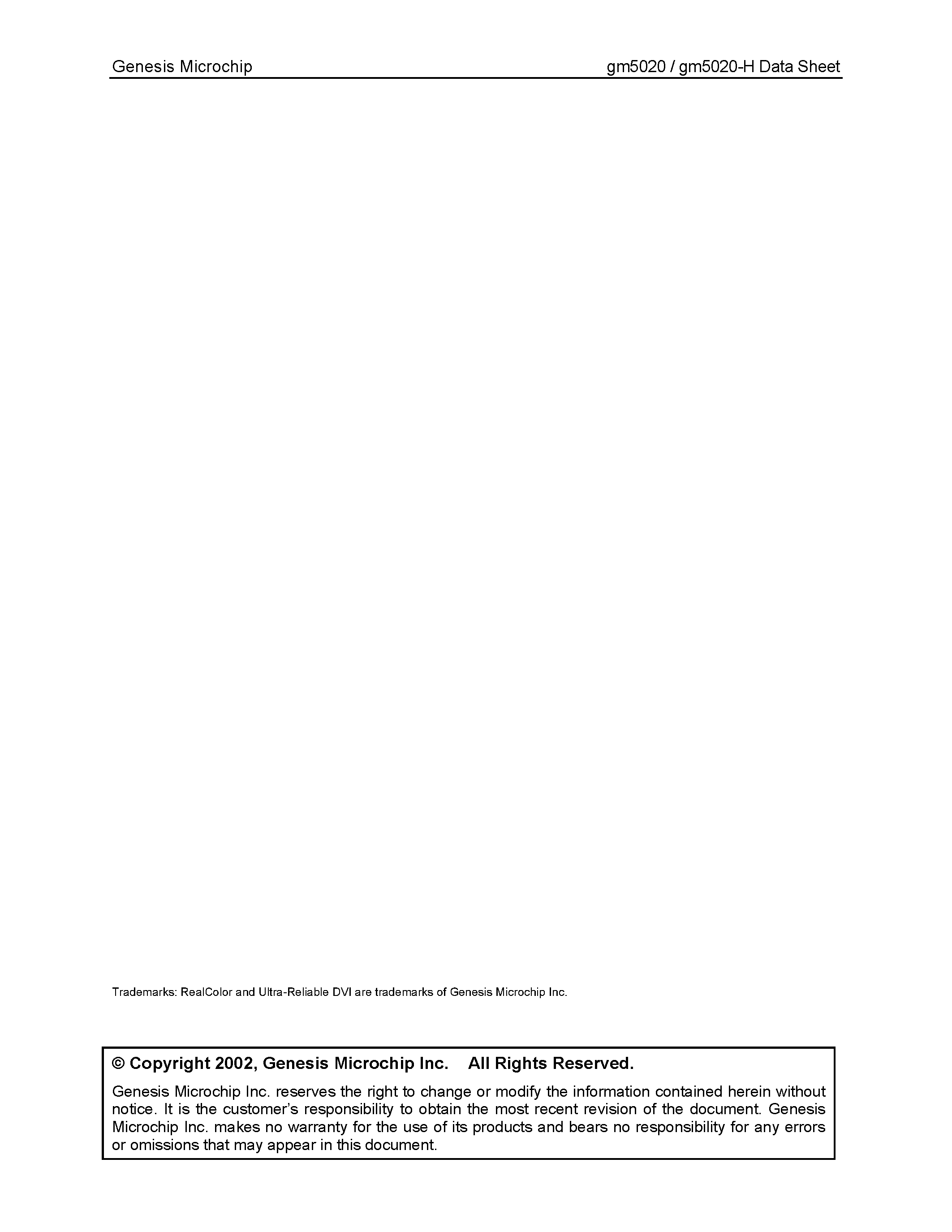 Даташит GM5020 - Graphics Processing IC providing high-quality images страница 2