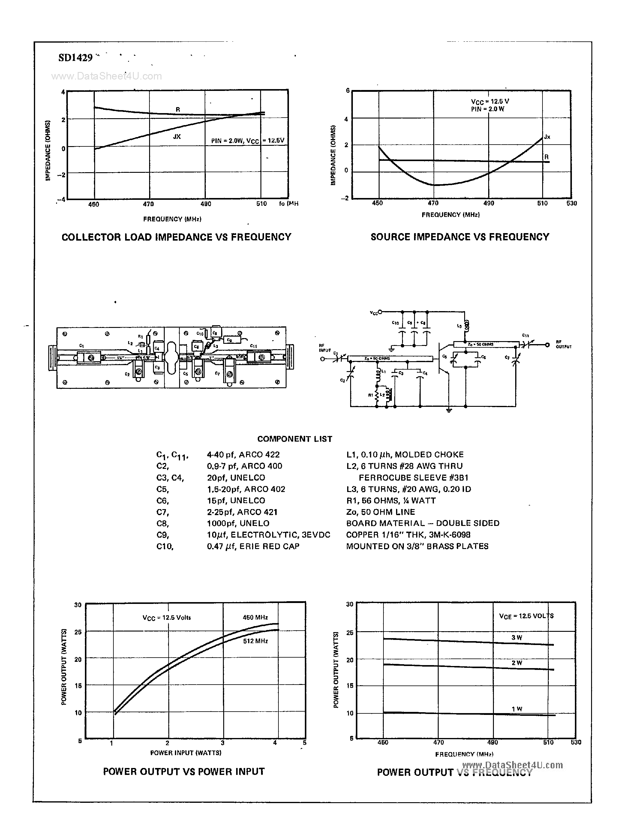 Datasheet SD1429 - RF AND MICROWAVE TRANSISTORS page 2