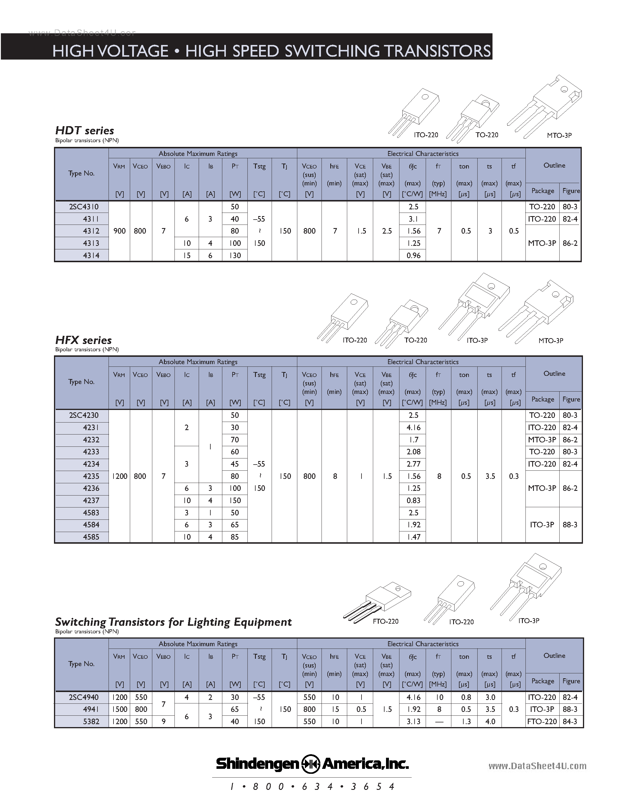 Даташит TK3L10 - (TK3Lxx) High Voltage High Speed Switching Transistors страница 1