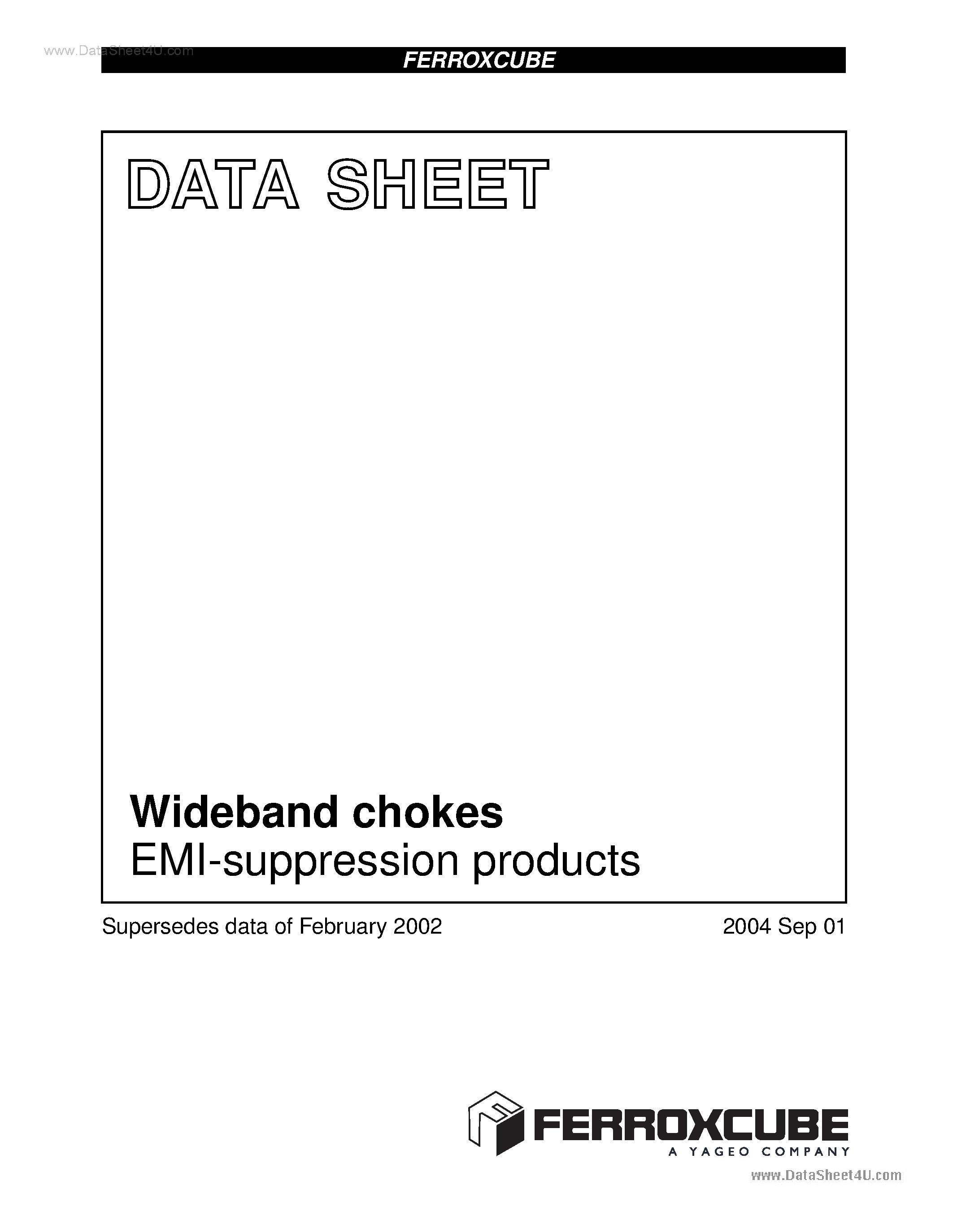 Datasheet WBC1.5/A-xxx - (WBC Series) Wideband Chokes page 1