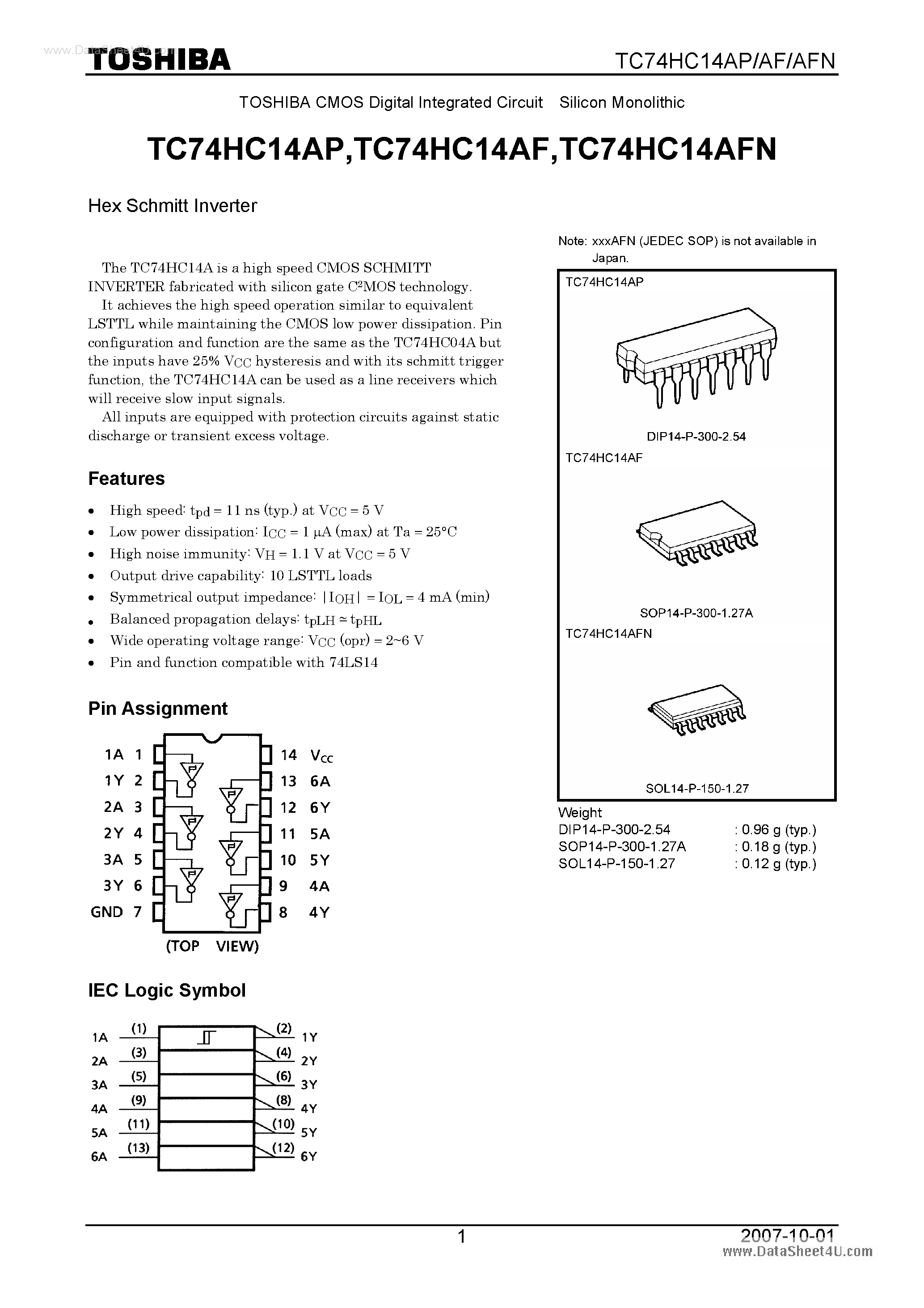 74hc14d datasheet на русском схема