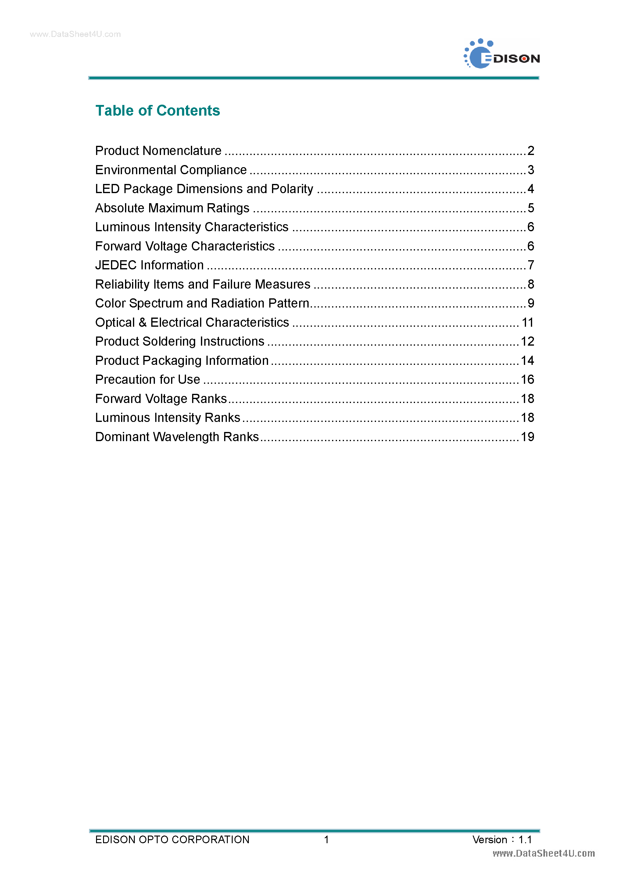 Datasheet ET-3528A-111W - ET-3528R/T/B/A-111W page 2