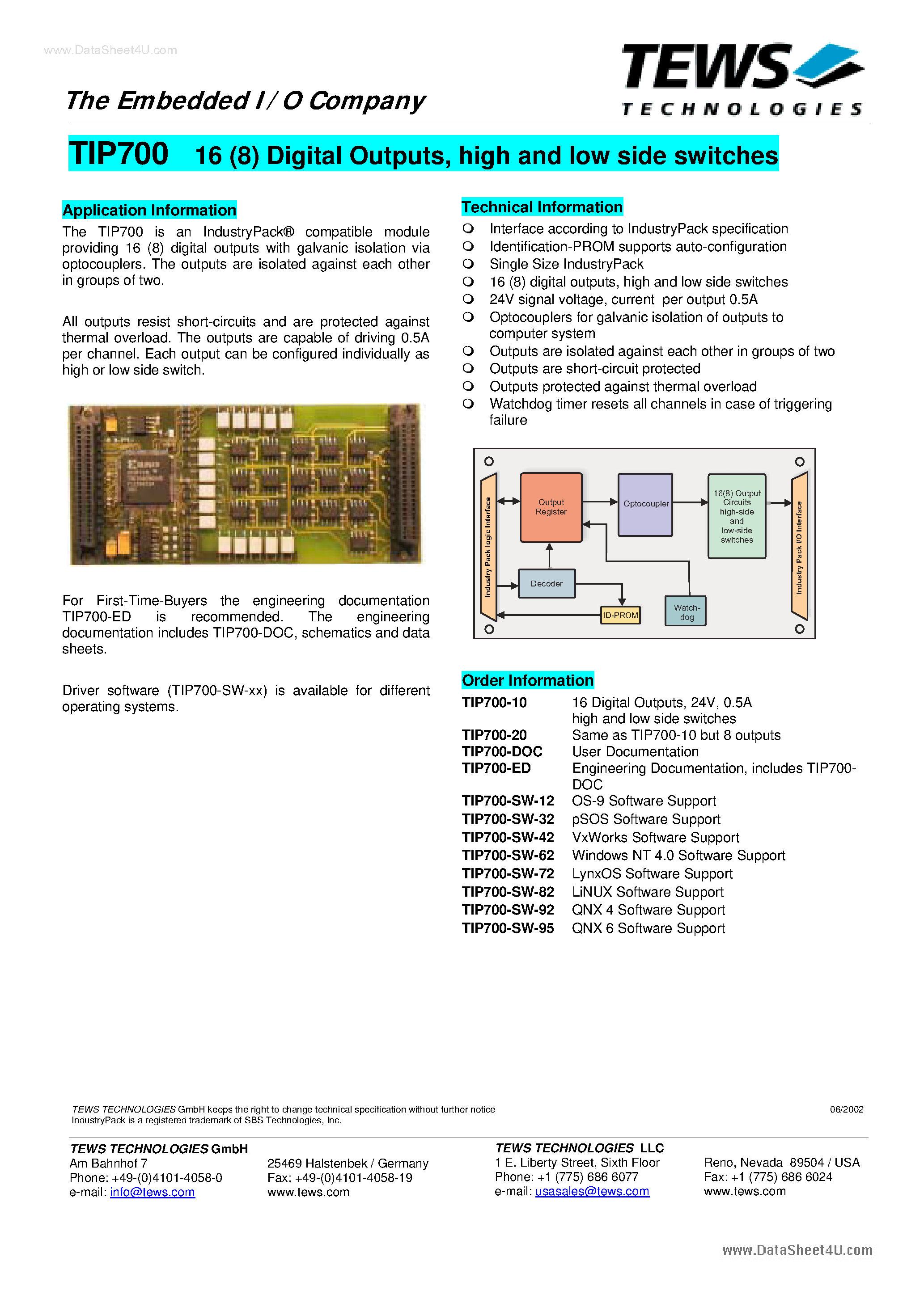 Даташит TIP700 - high and low side switches страница 1