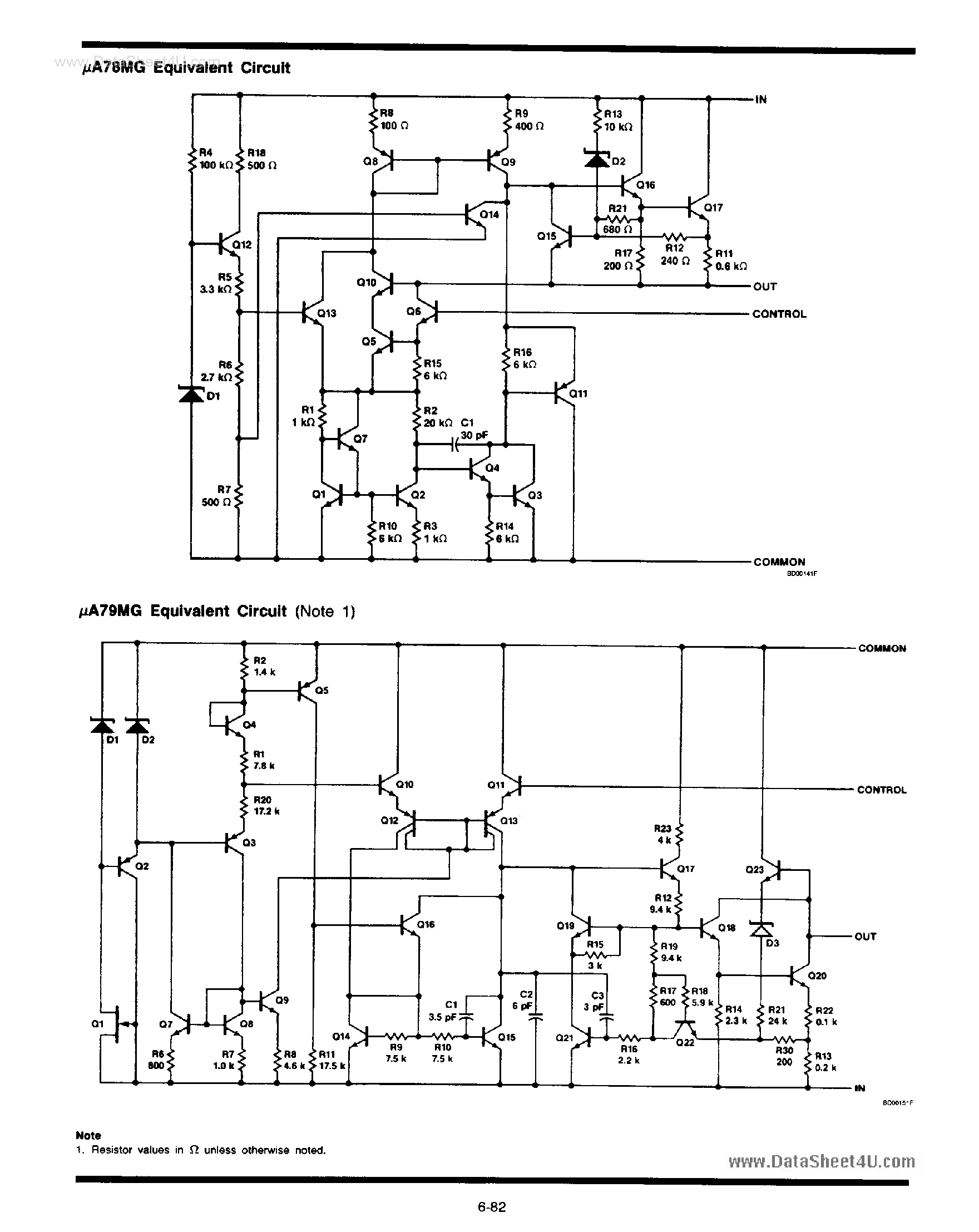 Datasheet UA78MG - (UA78MG / UA79MG) 4-Terminal Adjustable Voltage Regulators page 2