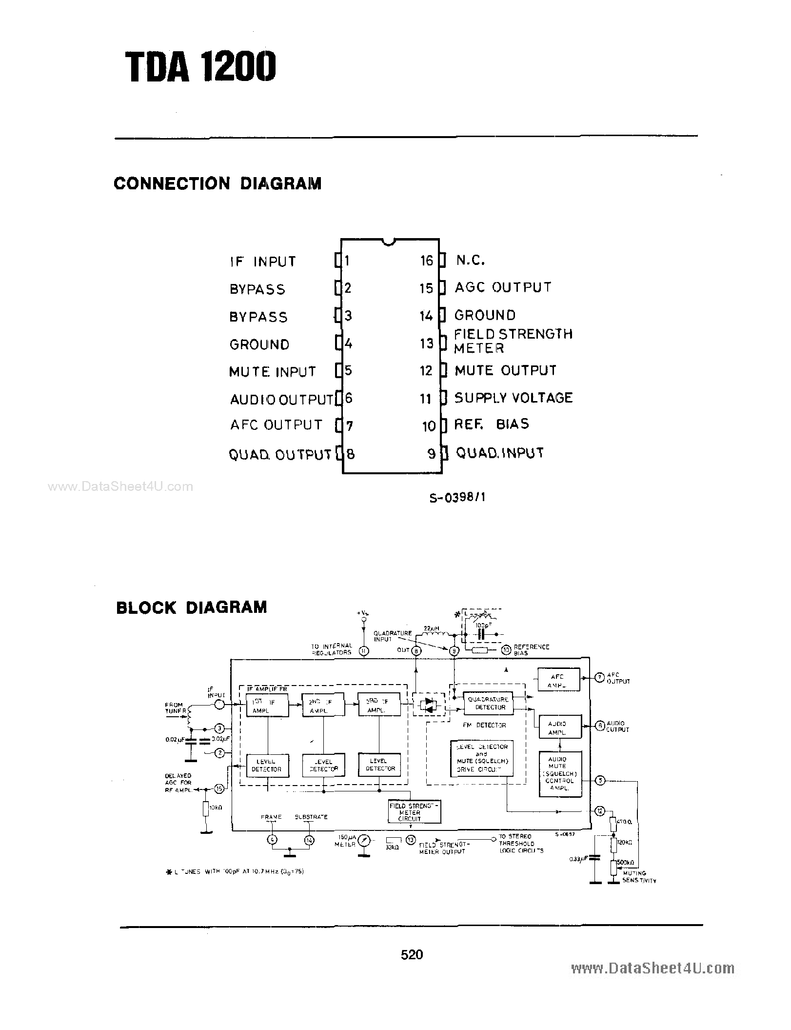 Datasheet TDA1200 - FM-IF Radio System page 2