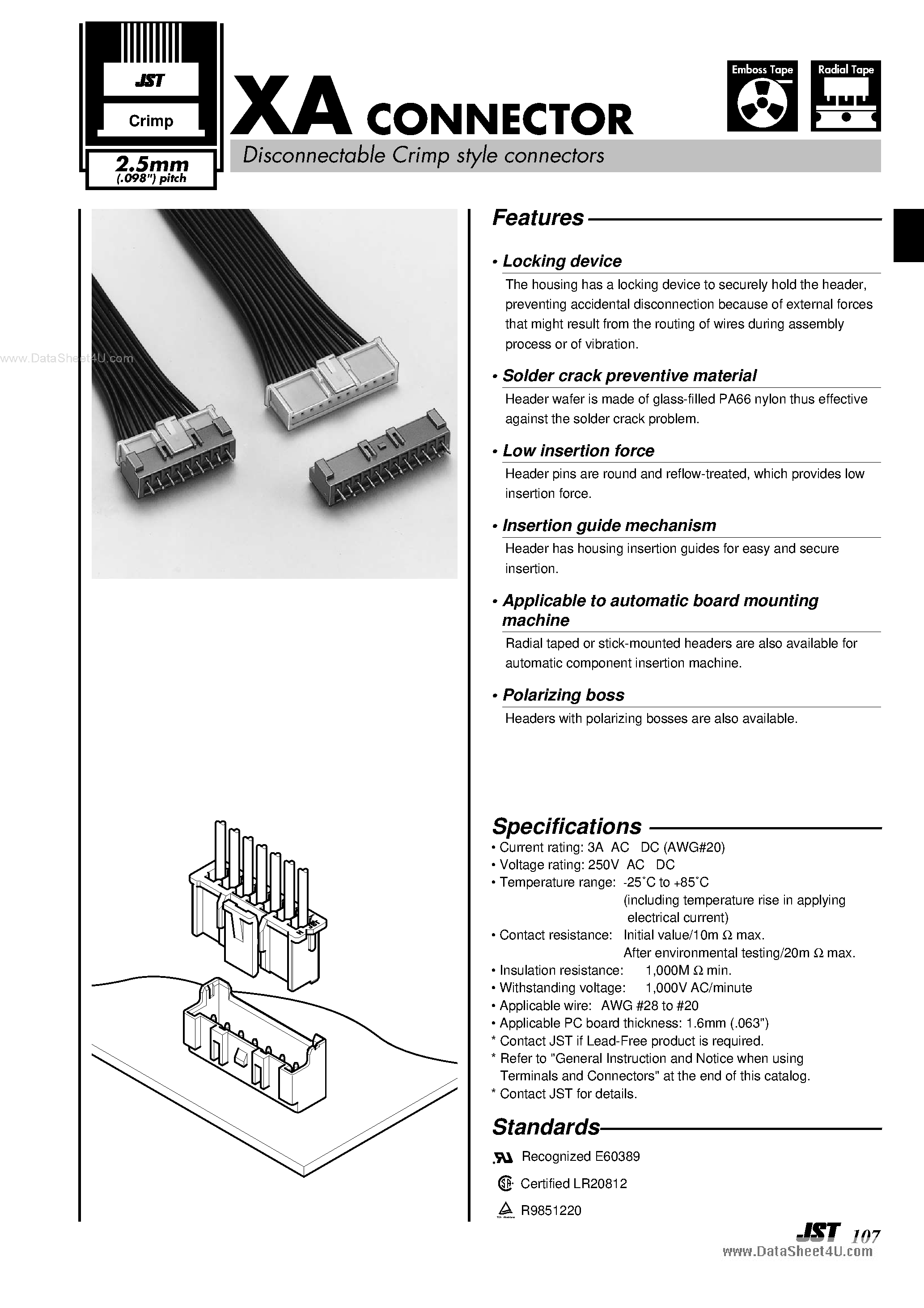 Даташит B03B-XASK-1 - Connector страница 1