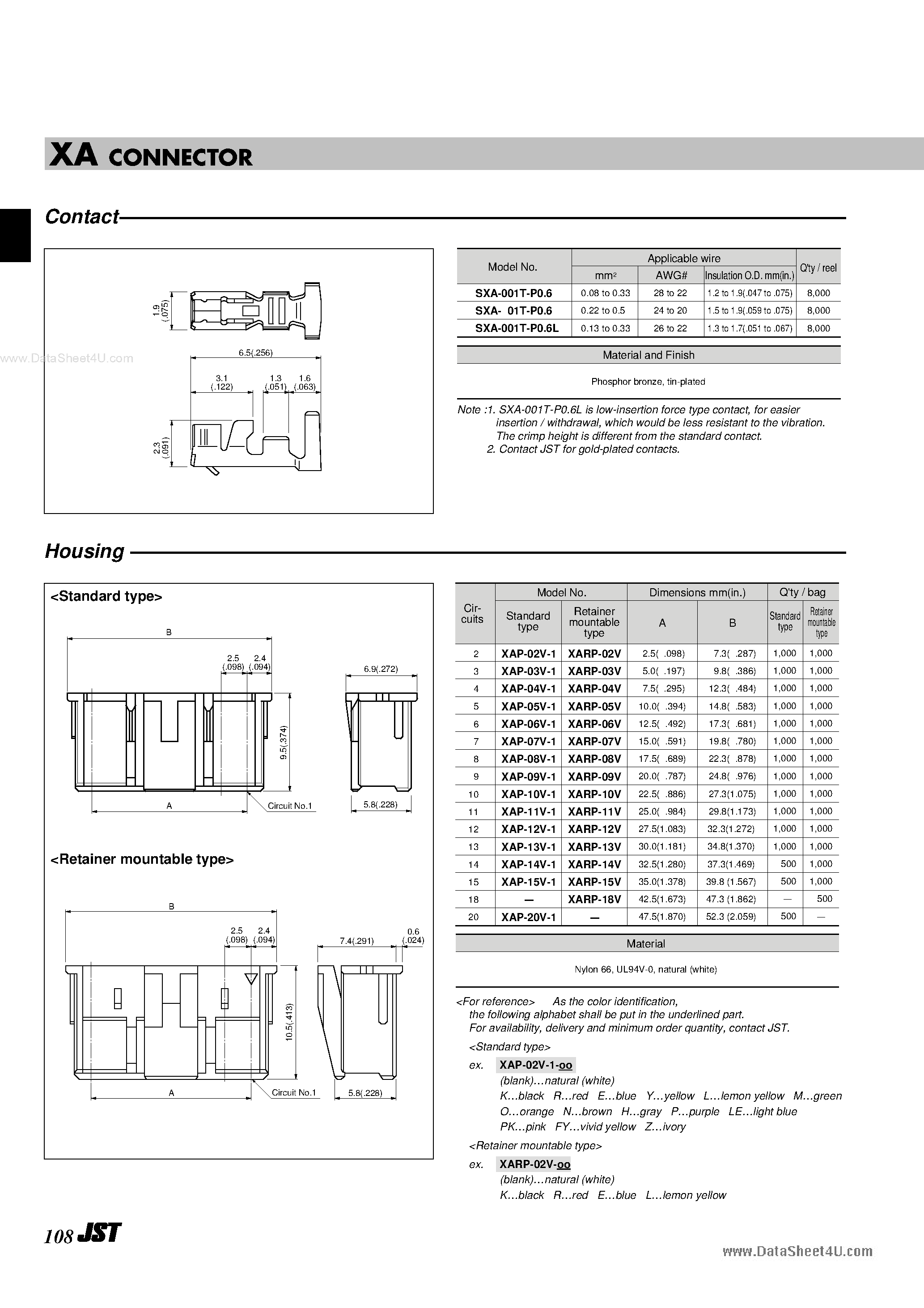 Даташит B03B-XASK-1 - Connector страница 2