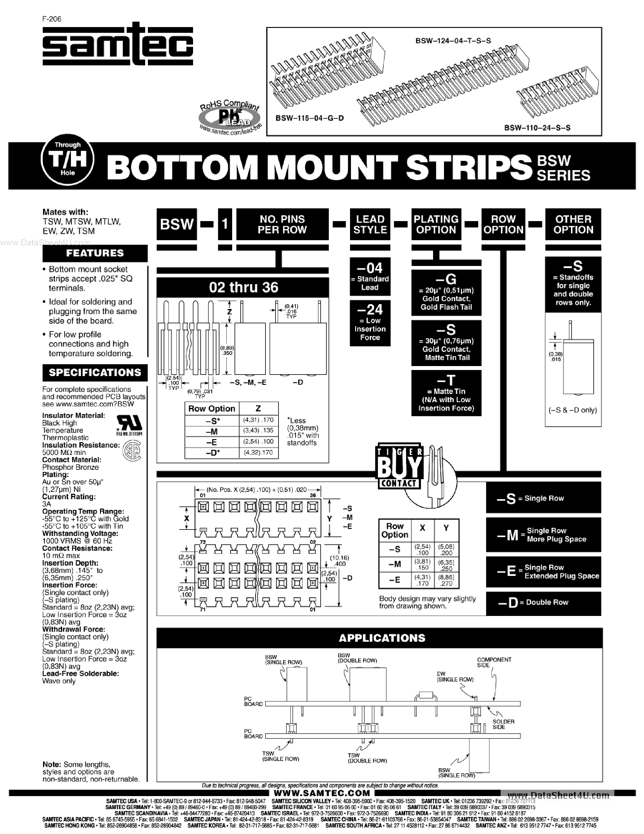 Datasheet BSW-102-xx-x - Connector page 1