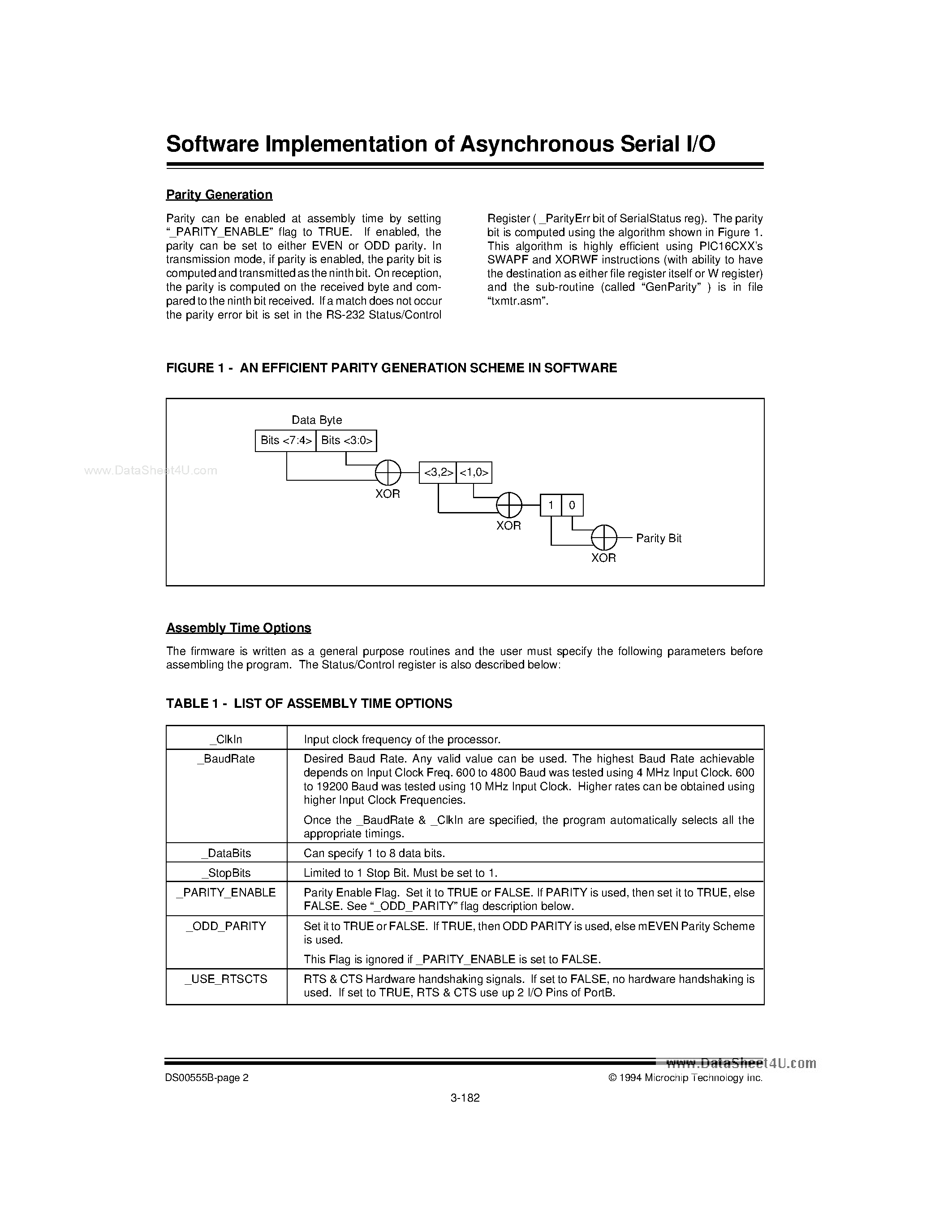 Даташит AN555 - Software Implementation of Asynchronous Serial I/O страница 2