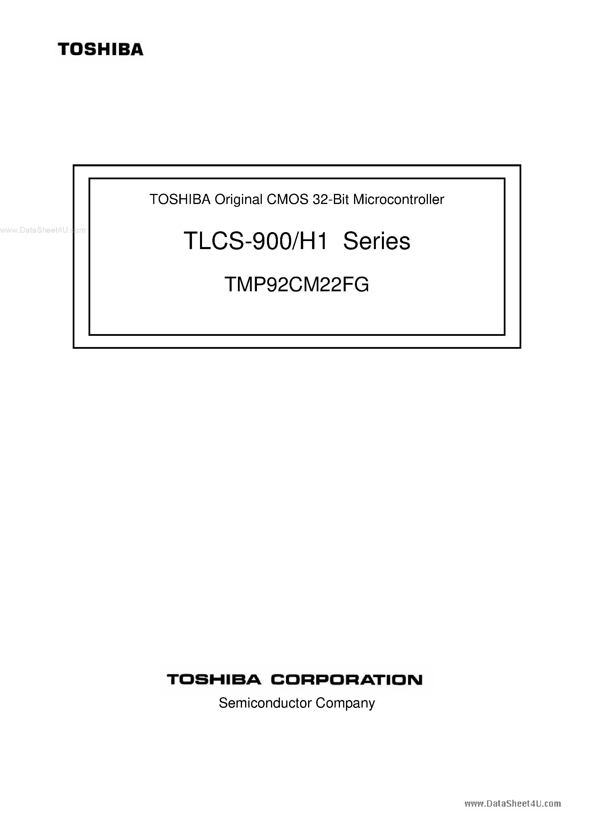 Даташит TMP92CM22FG - CMOS 32-Bit Microcontroller страница 1