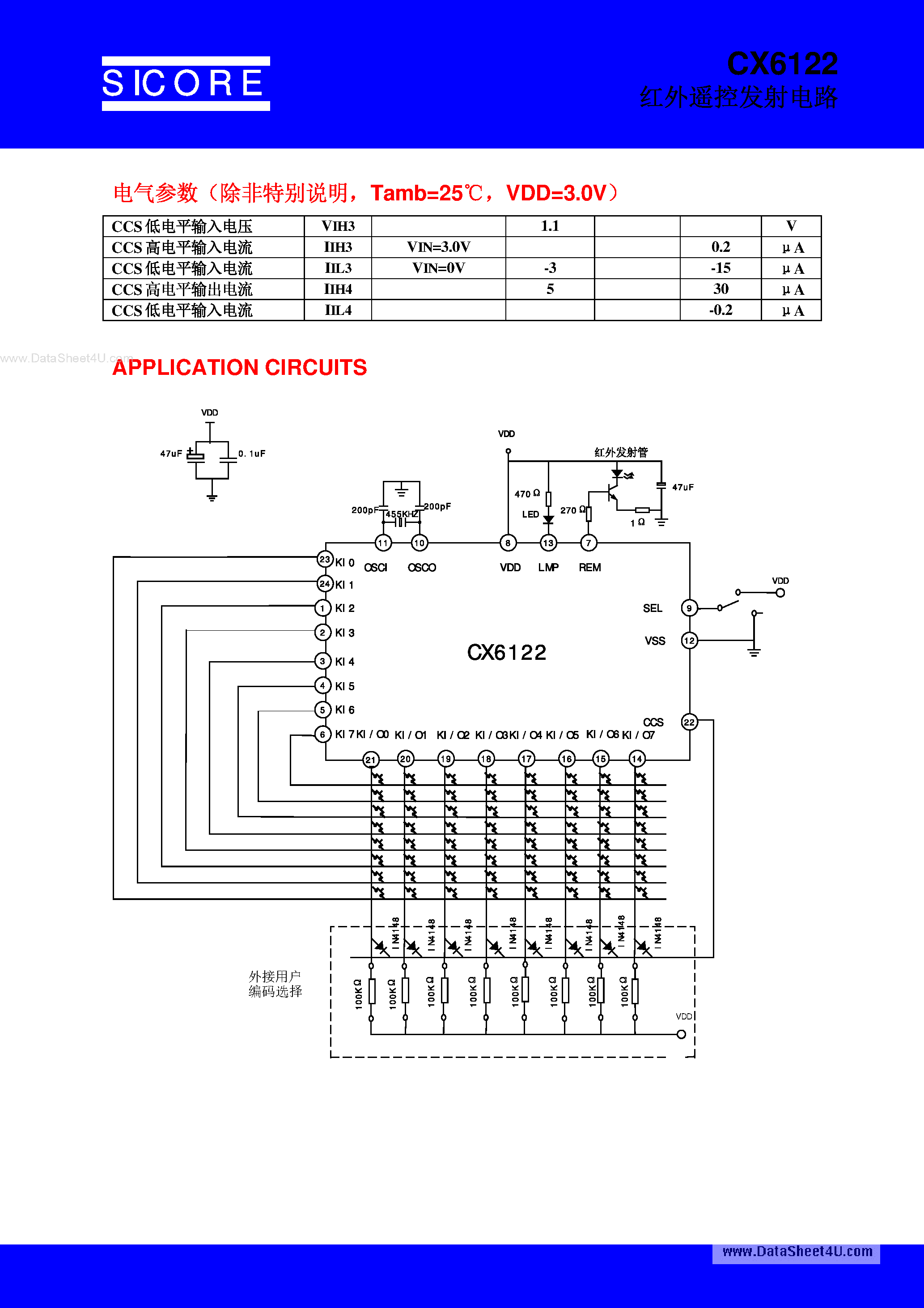 Datasheet CX6122 page 2 Datasheet CX6122 - CX6122 page 2