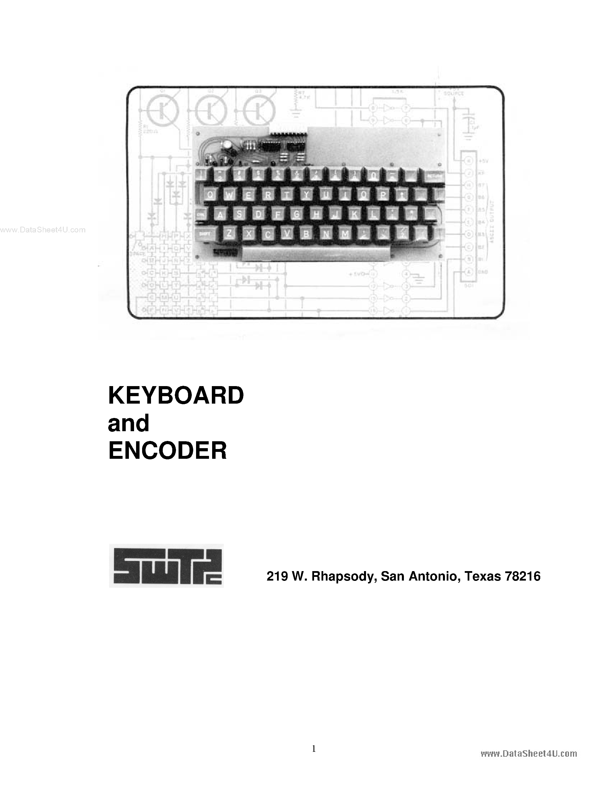 Datasheet AY-5-2376 - Keyboard and Encoder page 1