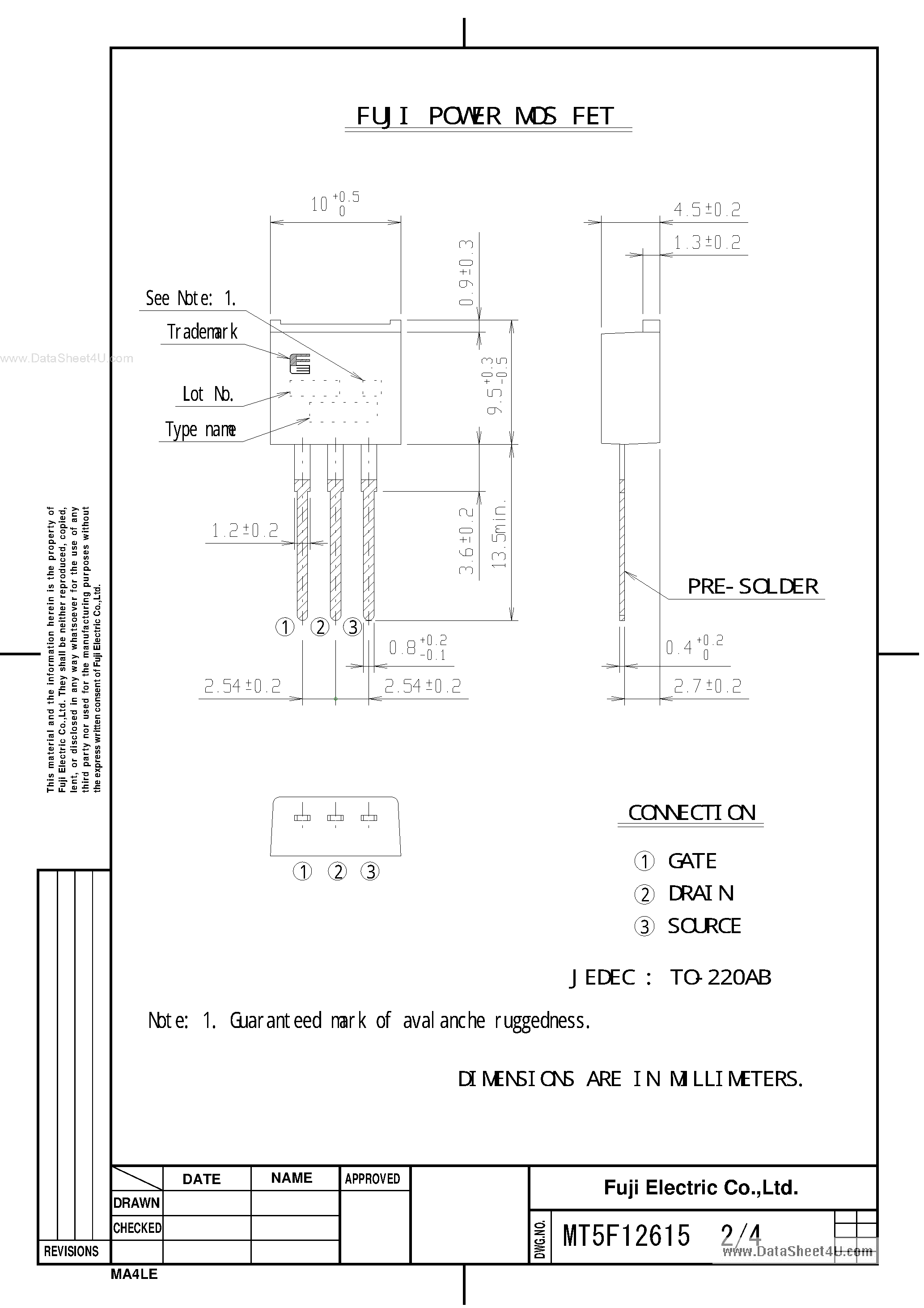 Datasheet K3674 - Search -----> 2SK3674 page 2