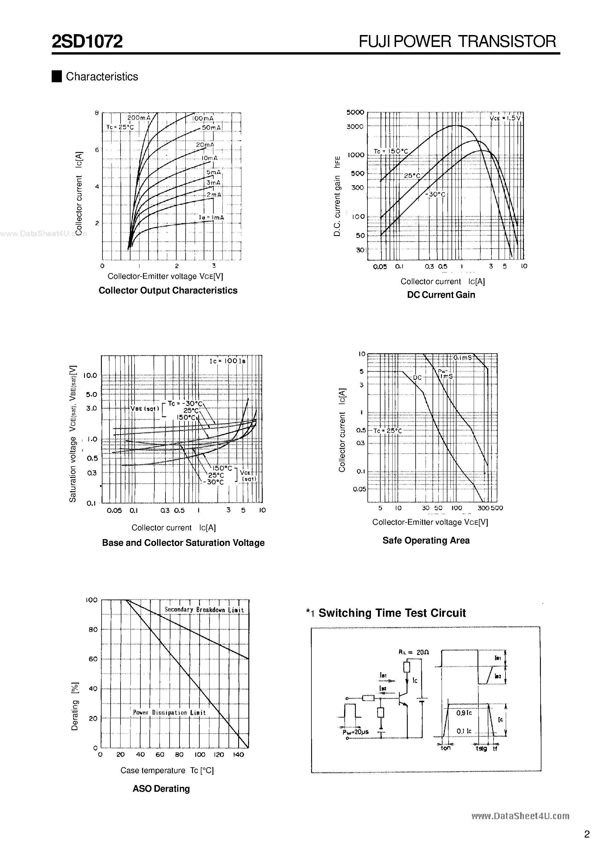 Datasheet 2SD1072 - Power Transistor page 2