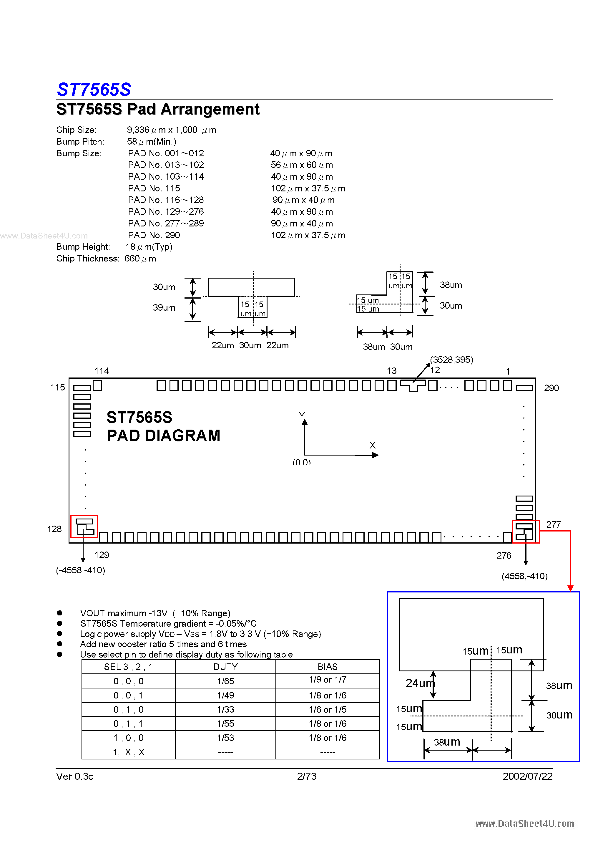 Даташит ST7565S - 65 x 132 Dot Matrix LCD Controller/Driver страница 2