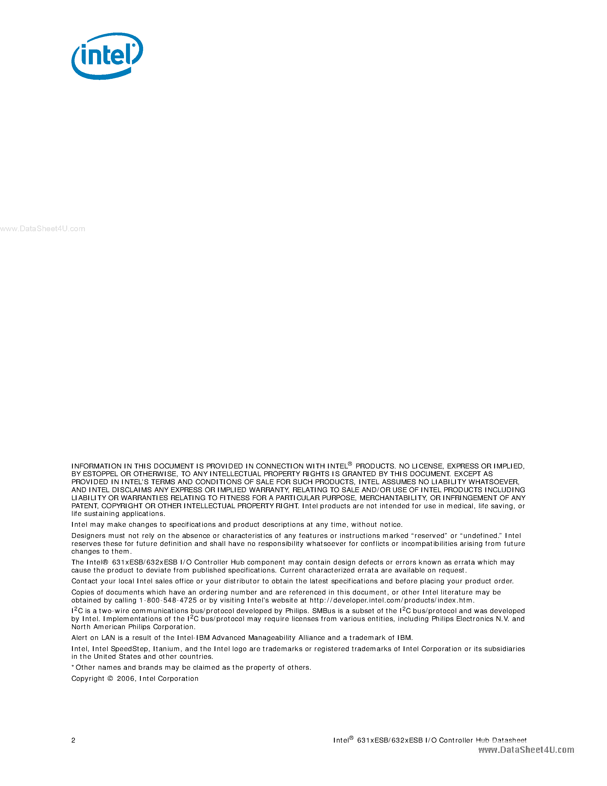 Datasheet NQ6321 - 6321ESB I/O Controller Hub page 2