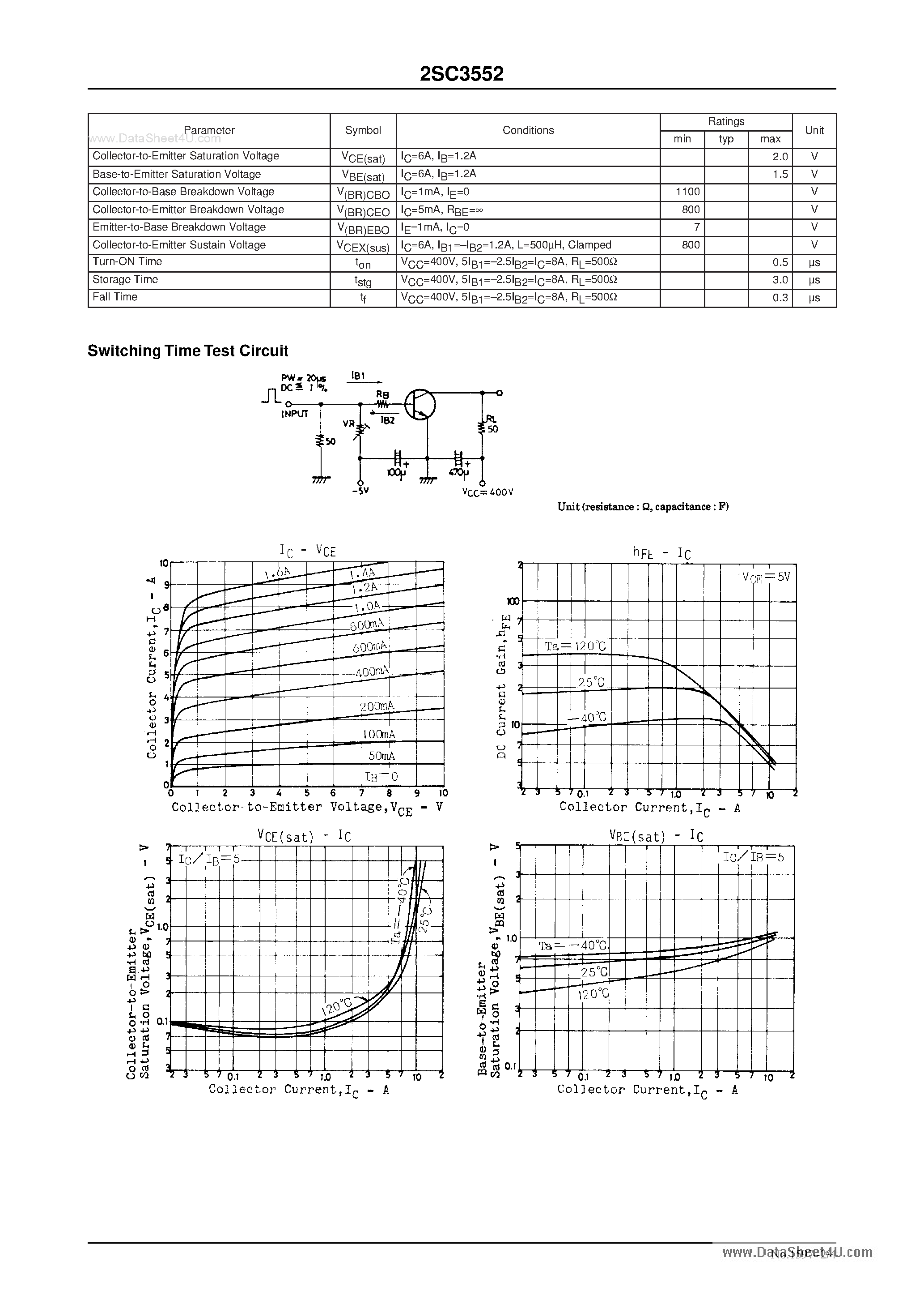 Datasheet C3552 - Search -----> 2SC3552 page 2