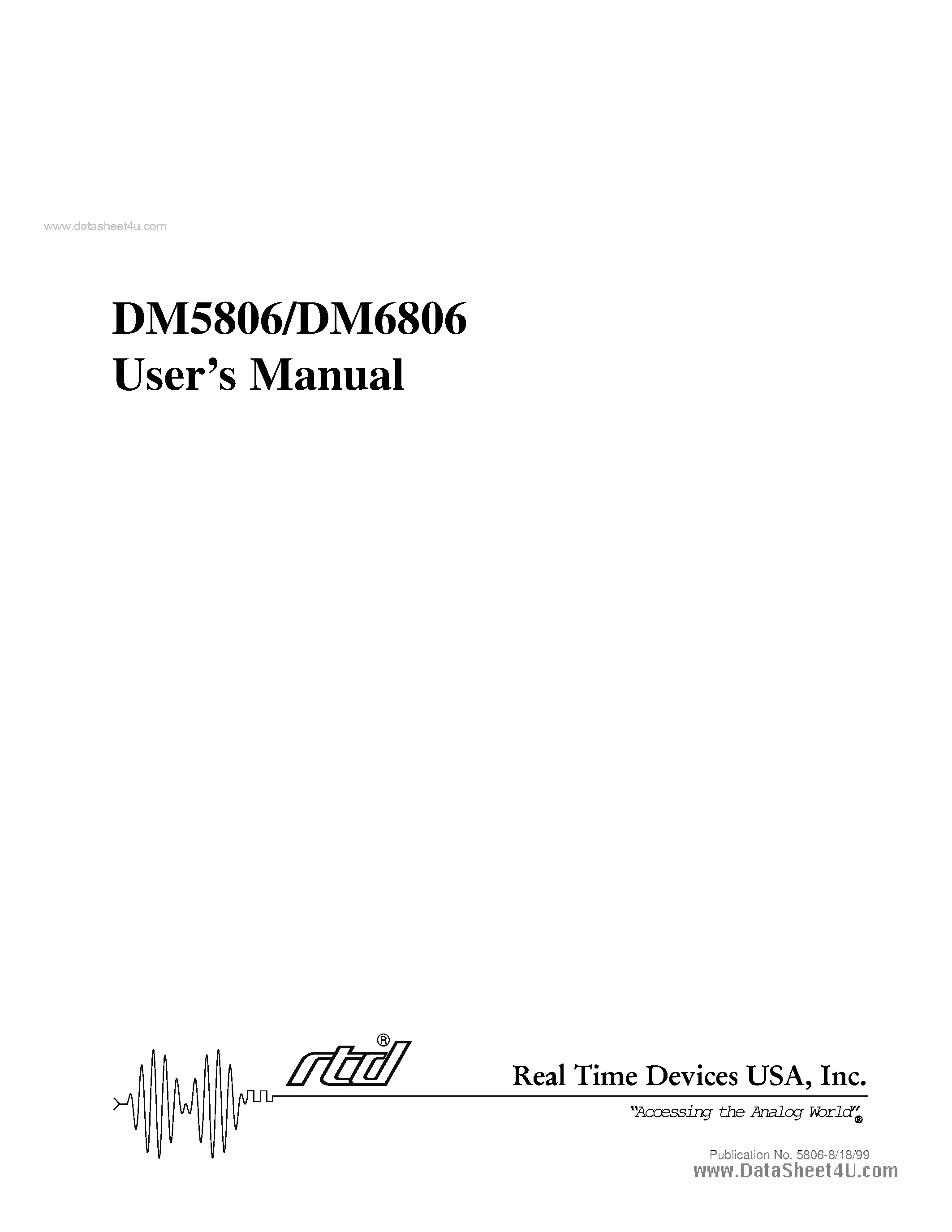 Даташит DM6806 - DATA MODULE DIGITAL I/O BOARD страница 1