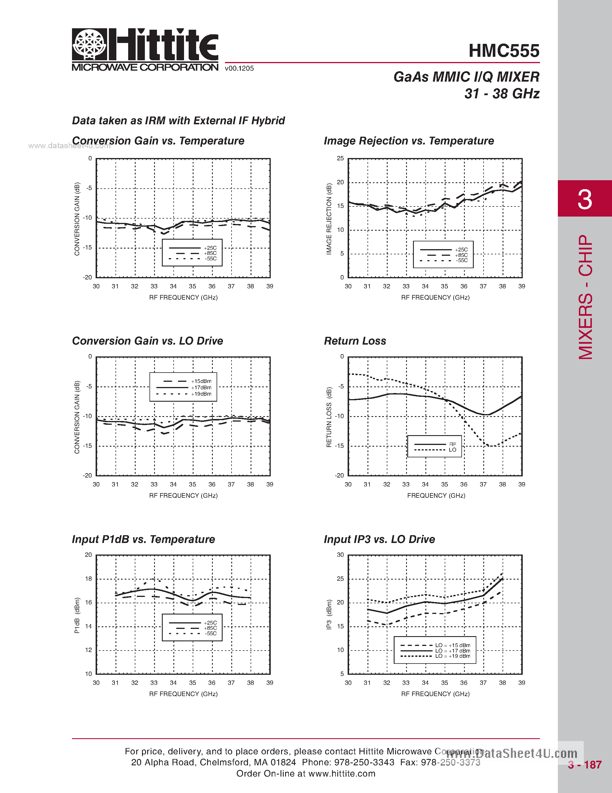 Datasheet HMC555 - GaAs MMIC I/Q MIXER 31 - 38 GHz page 2