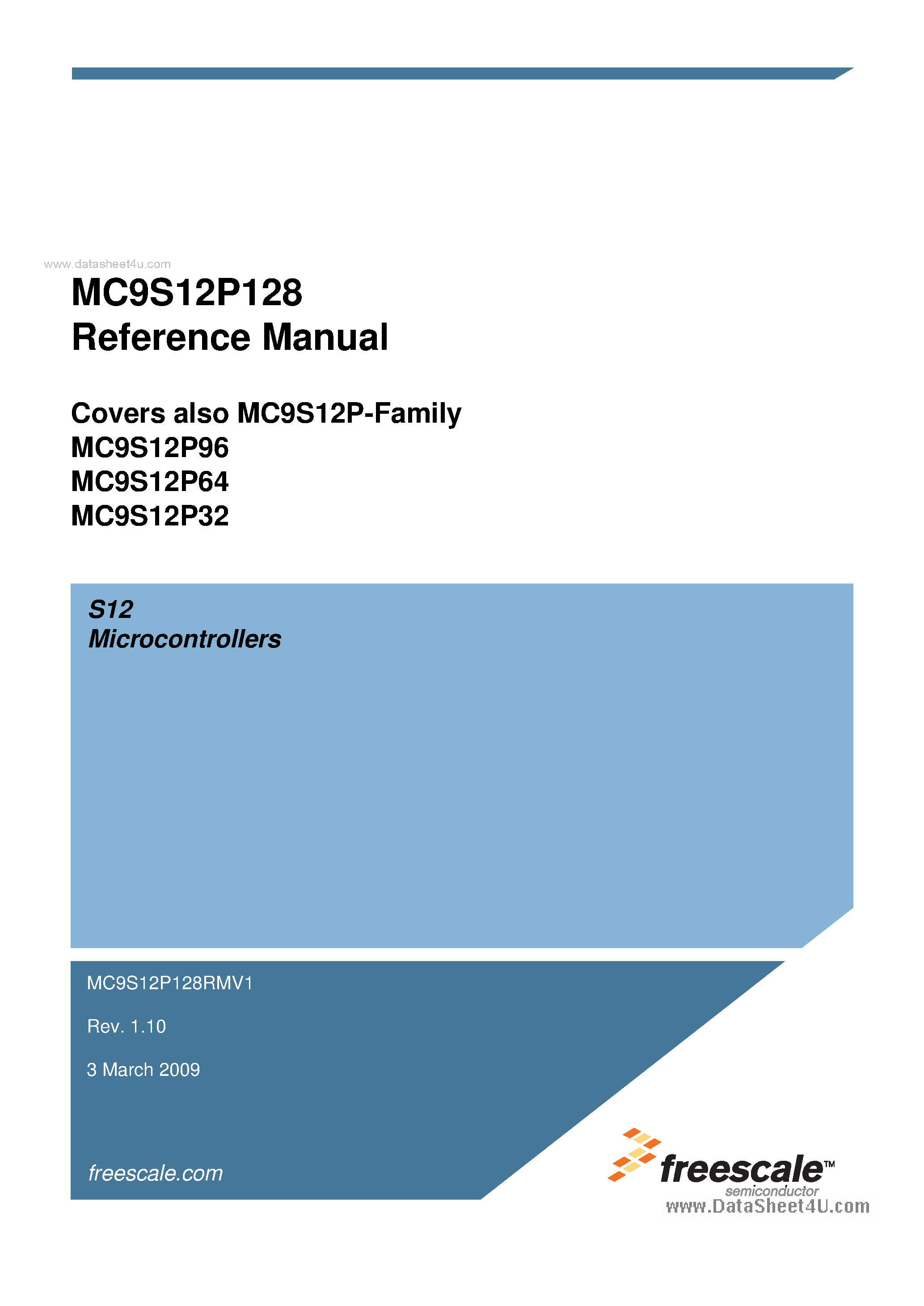 Даташит MC9S12P32 - (MC9S12Pxxx) Microcontrollers страница 1