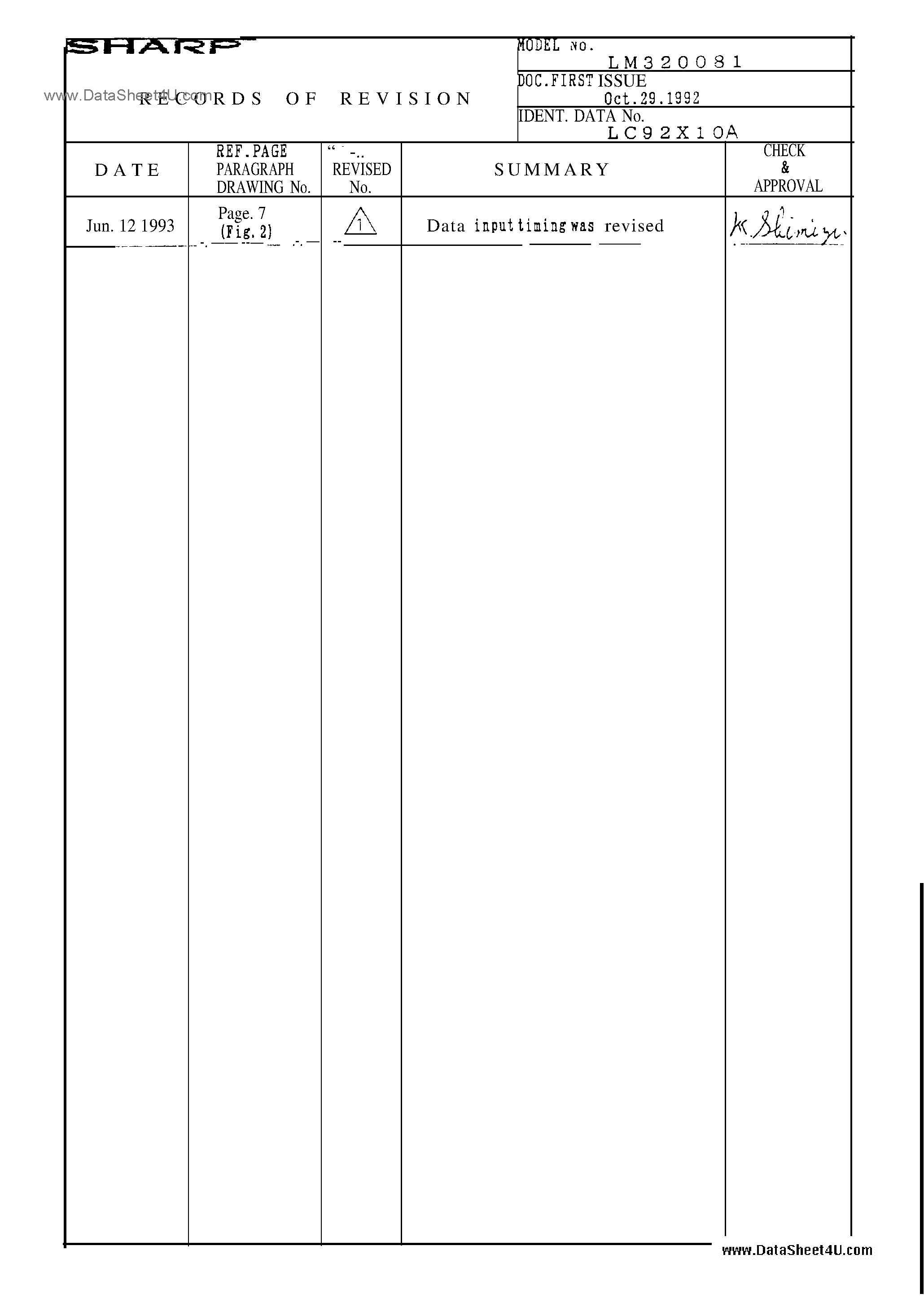 Datasheet LM320081 - LCD Module page 2