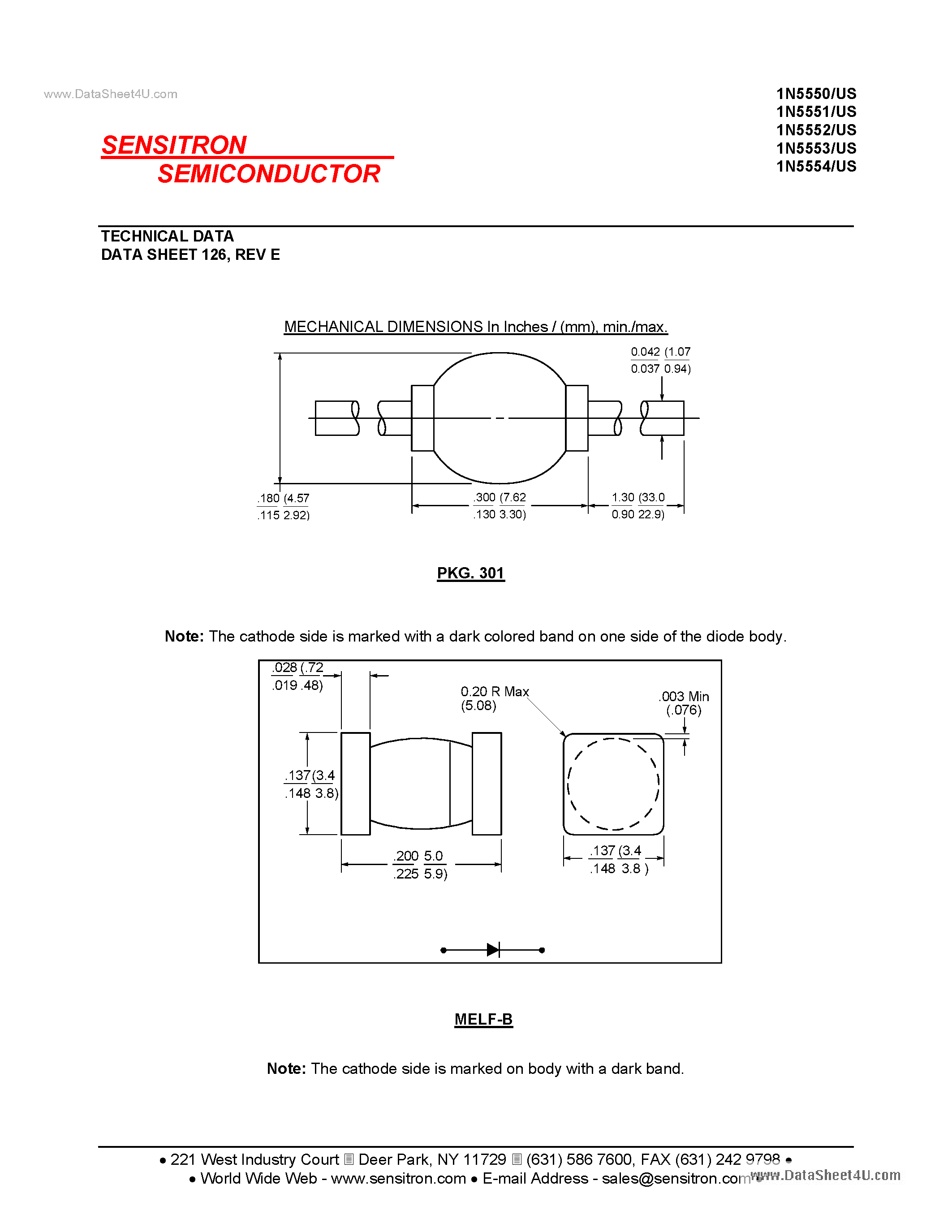 Datasheet 1N5550 - (1N5550 - 1N5554) HIGH CURRENT AXIAL LEAD RECTIFIERS page 2