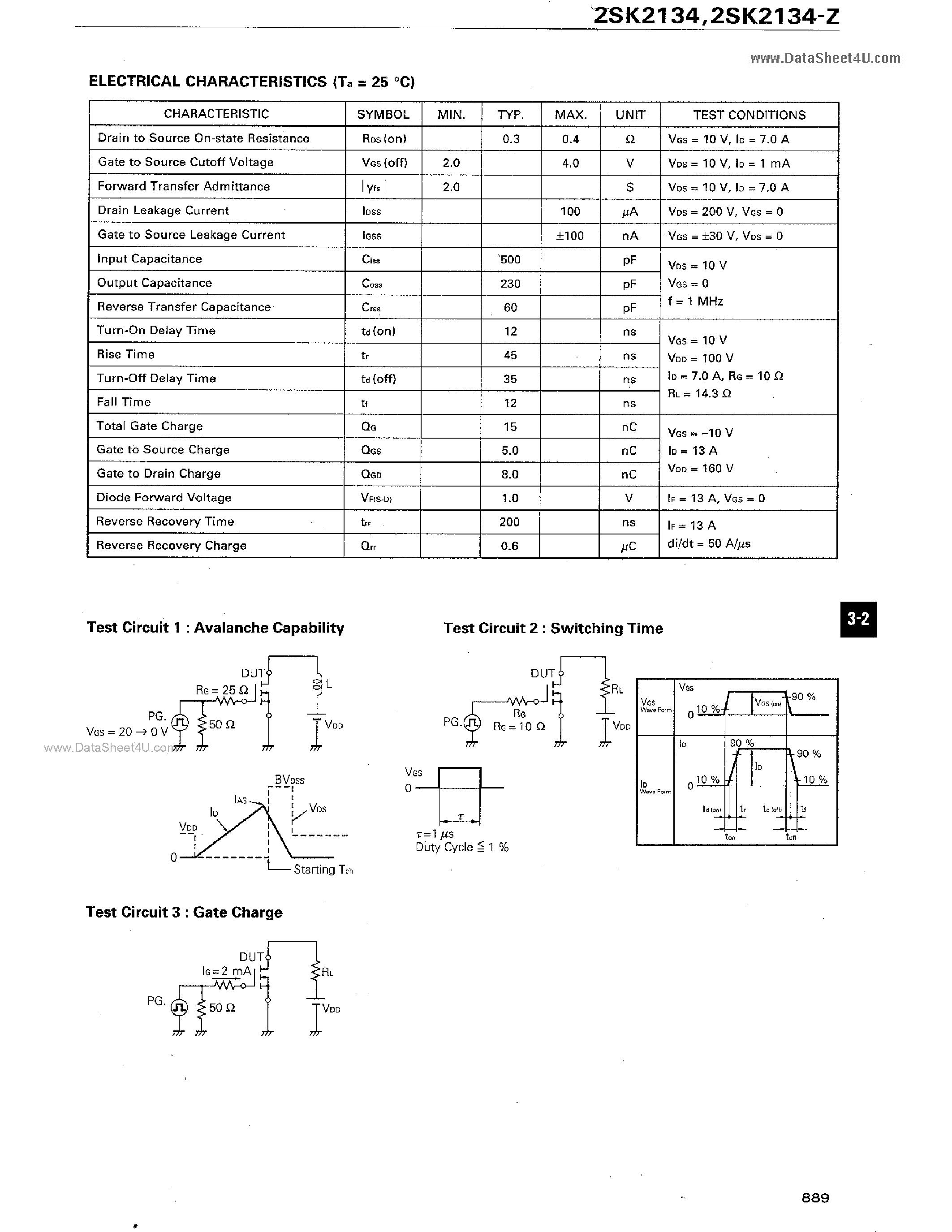 Datasheet K2134 - Search -----> 2SK2134 page 2