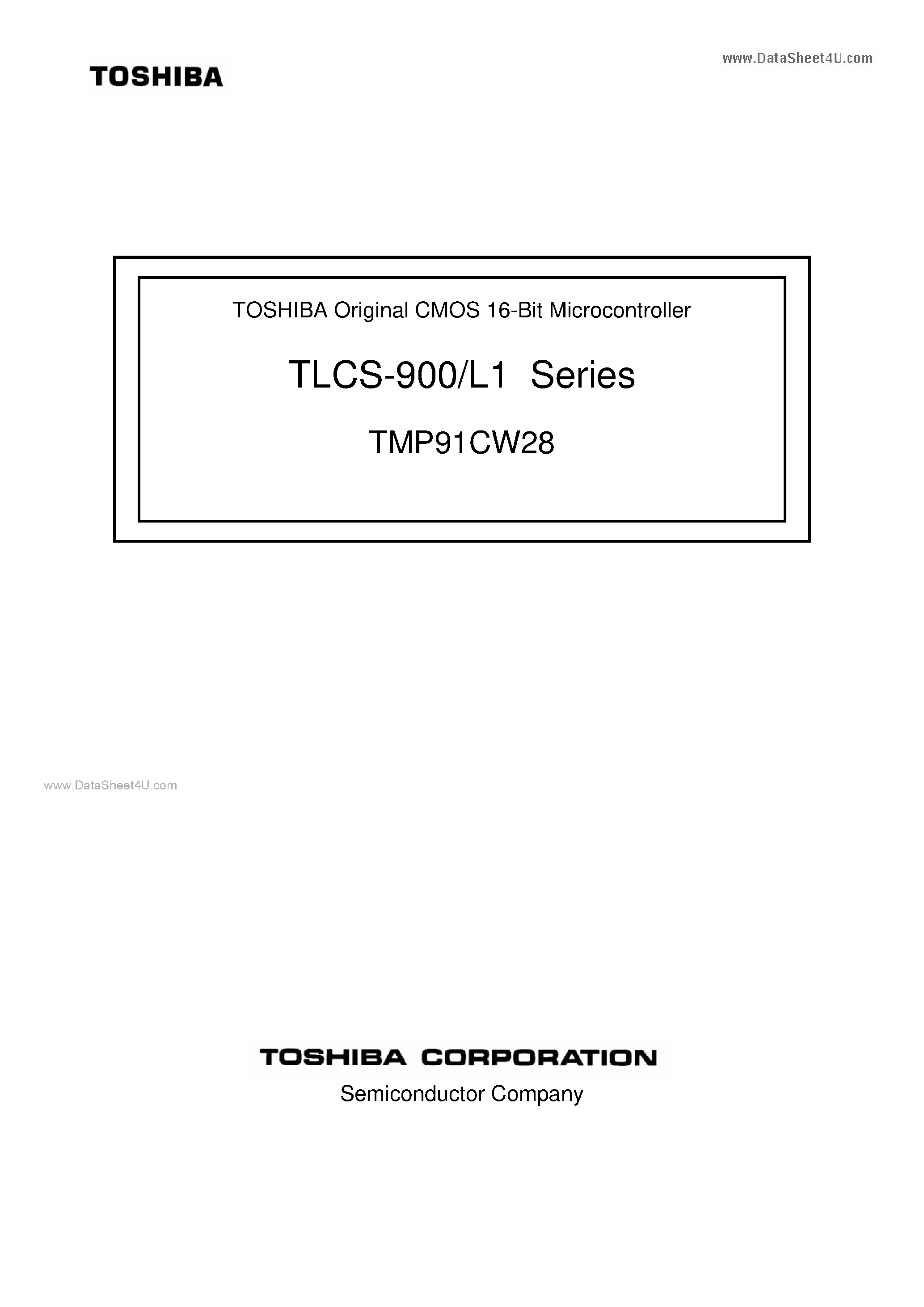 Даташит TMP91CW28 - Original CMOS 16-Bit Microcontroller страница 1