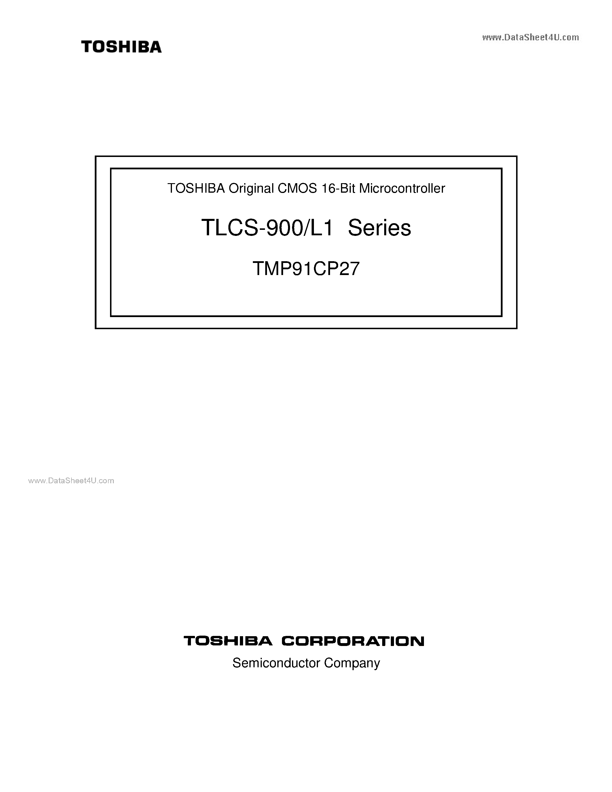 Даташит TMP91CP27 - Original CMOS 16-Bit Microcontroller страница 1