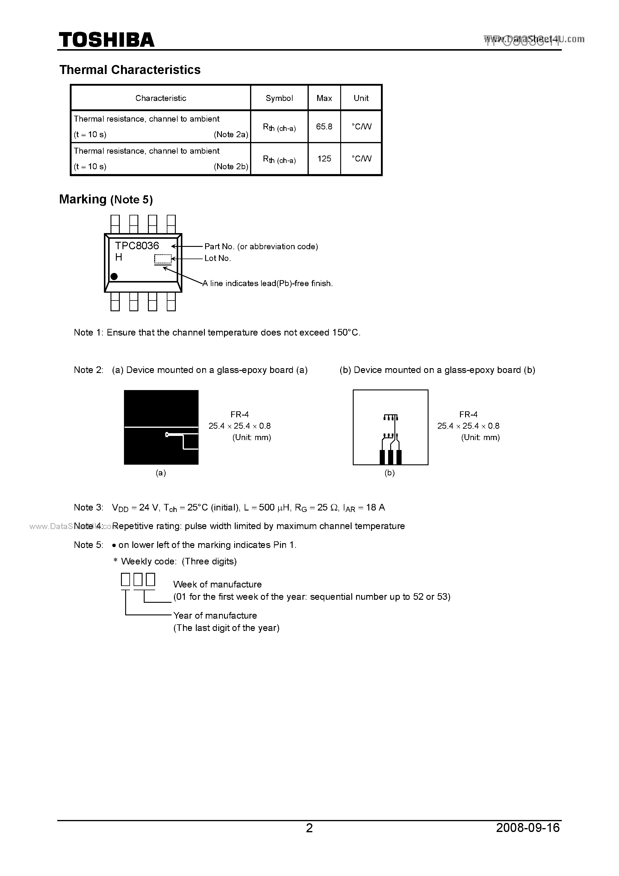 Даташит TPC8036-H - Field Effect Transistor страница 2