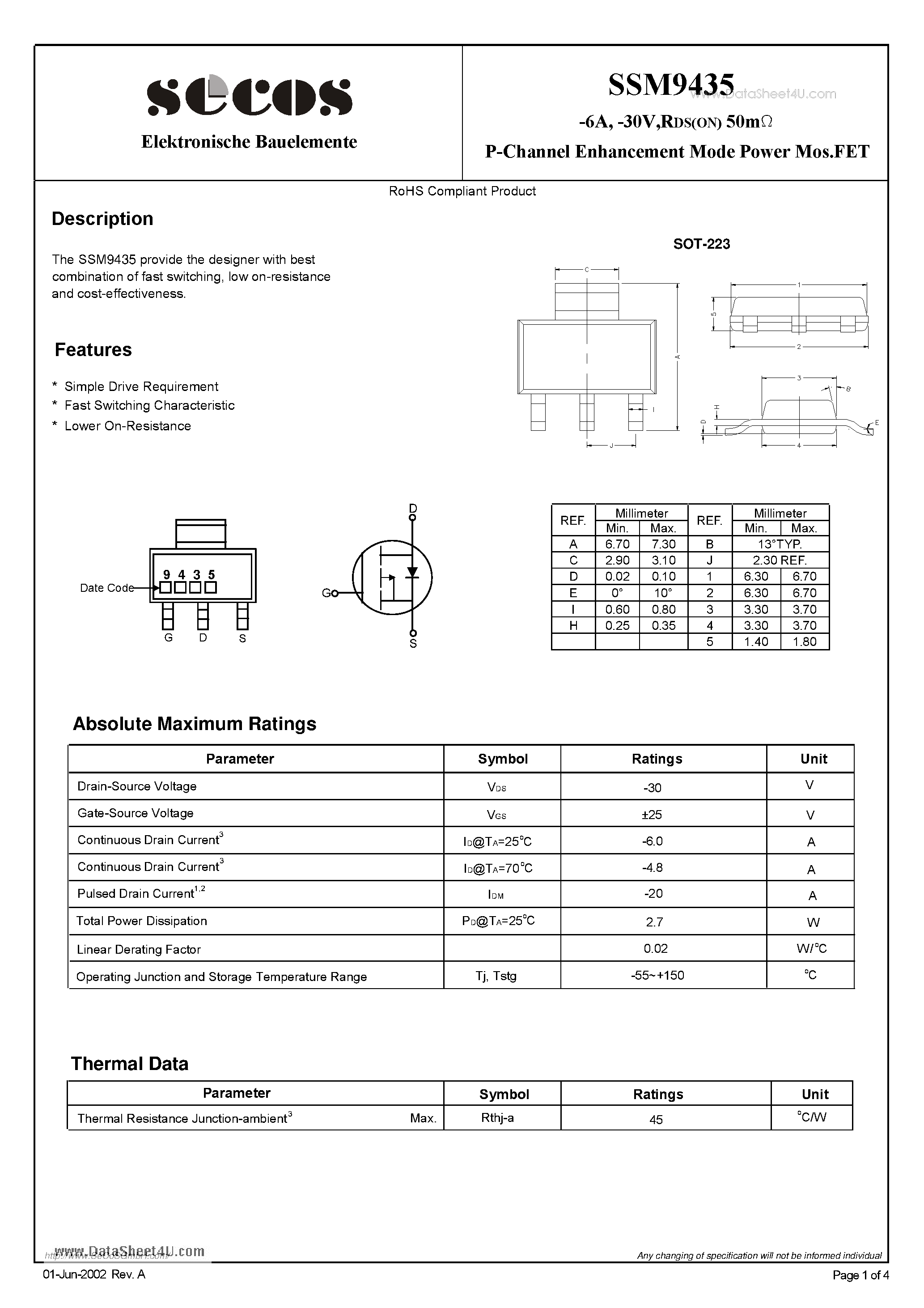 Fds9435a схема включения