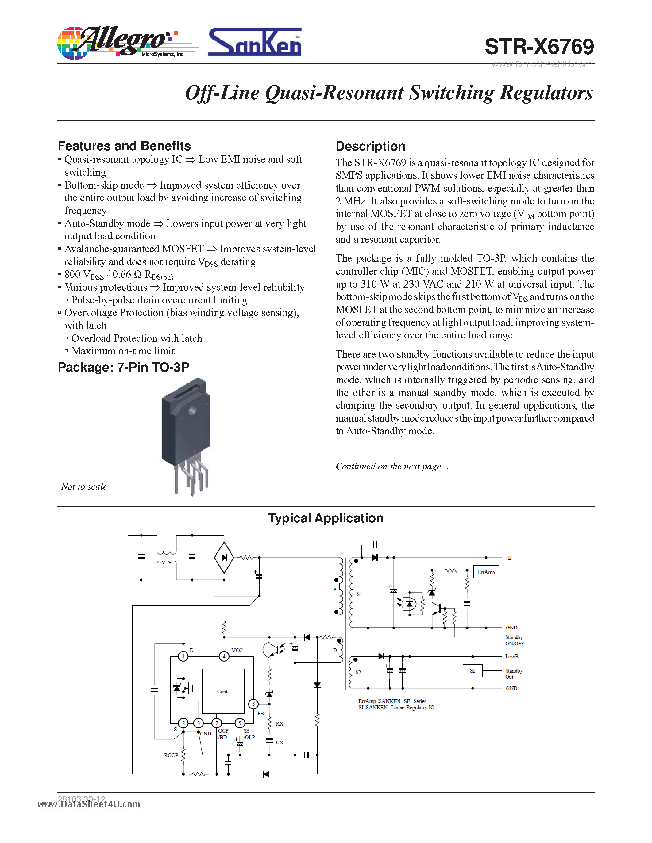 Str6656 datasheet схема включения