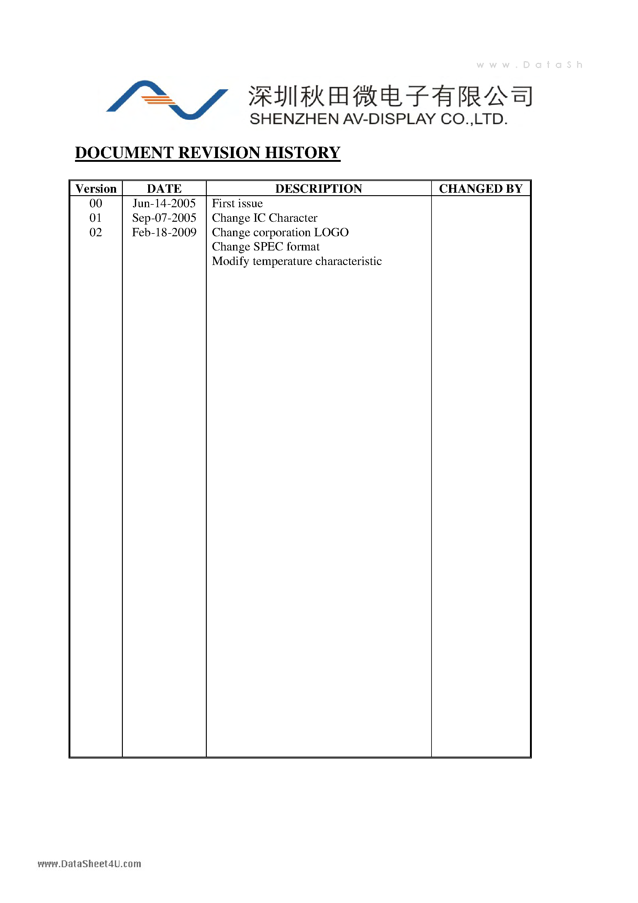 Datasheet HY-1602A-201-R - LCM MODULE page 2