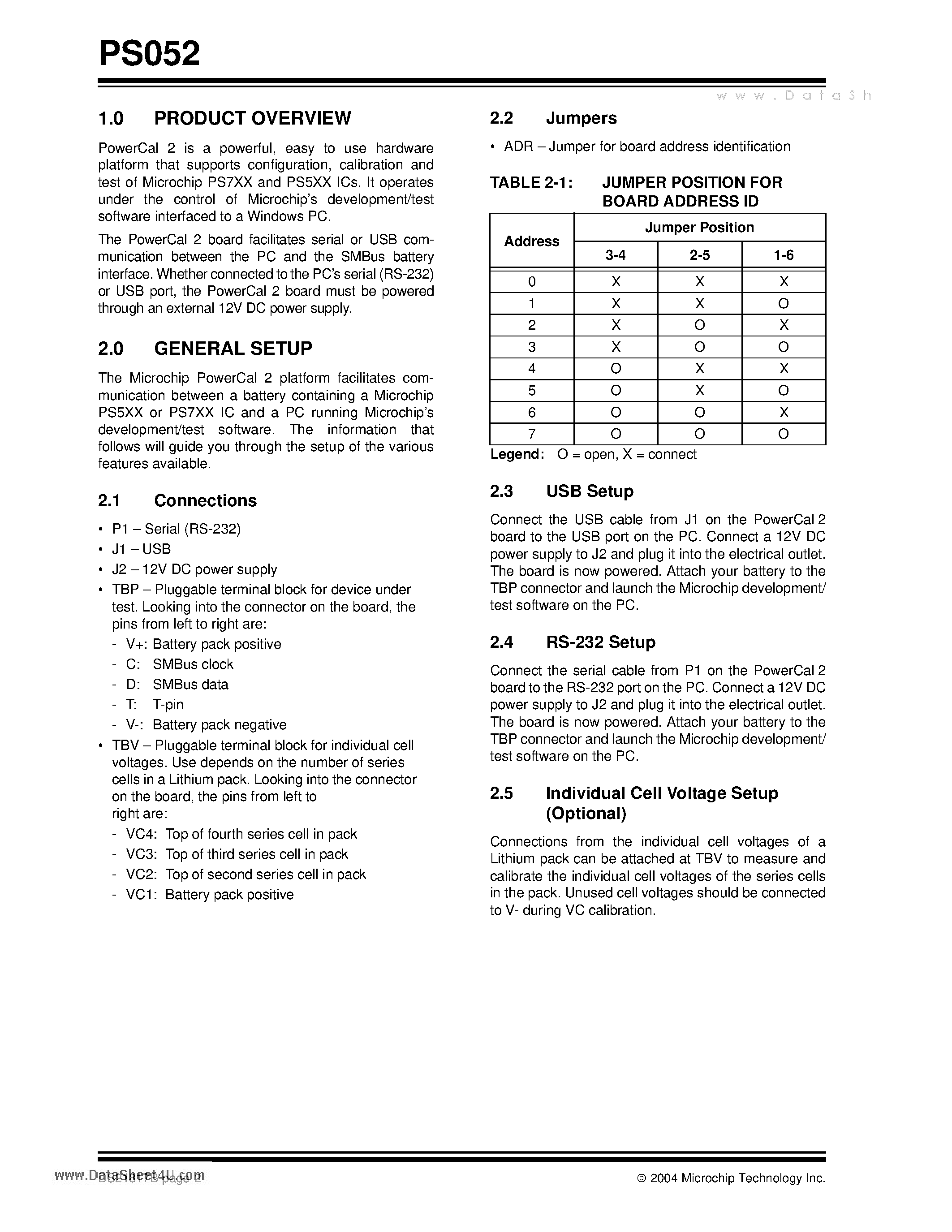 Даташит PS052 - PowerCal 2 Calibration Platform страница 2