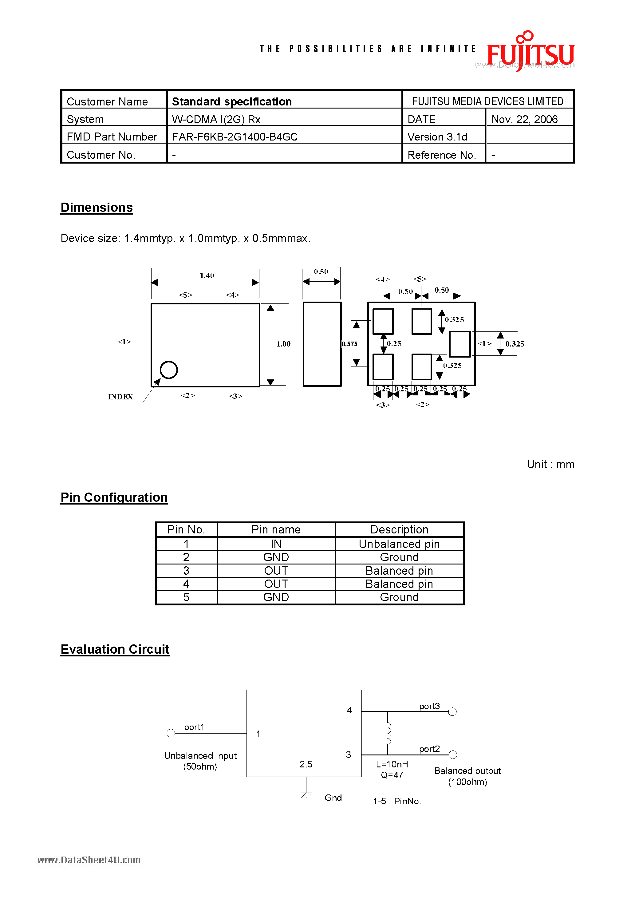 Даташит FAR-F6KB-2G1400-B4GC - W-CDMA страница 2