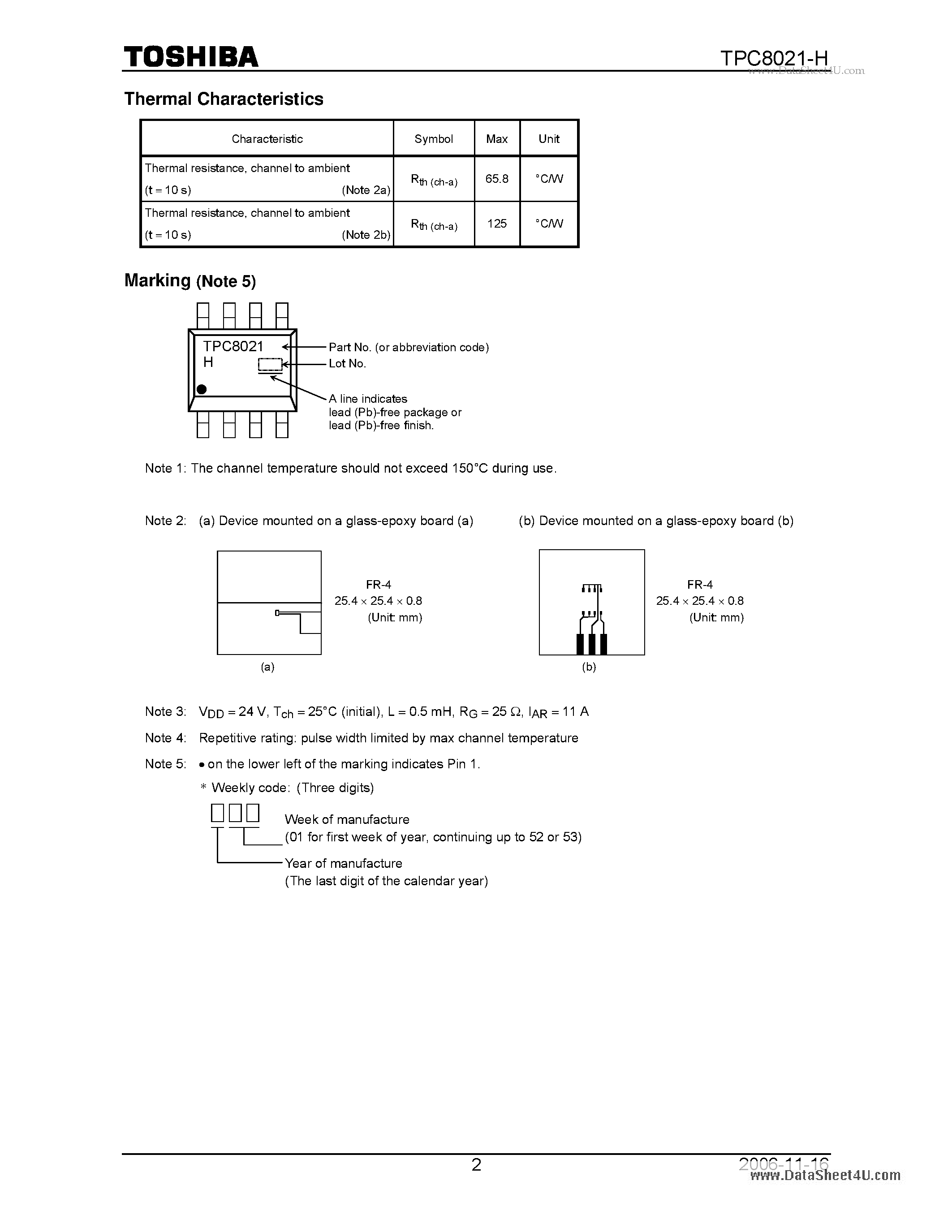 Даташит TPC8021-H - High-Efficiency DC/DC Converter Applications страница 2