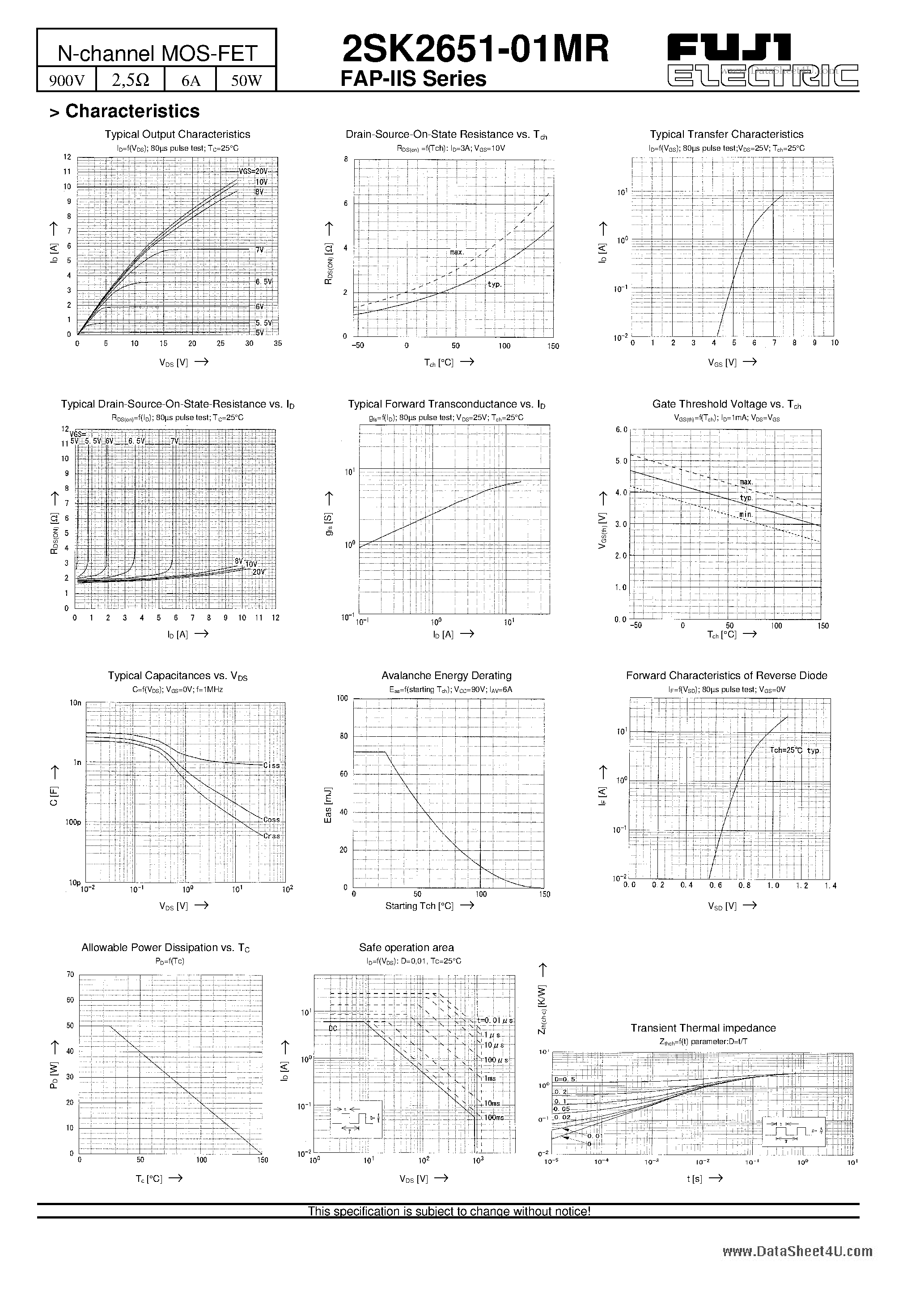 Datasheet K2651-01MR - Search -----> 2SK2651-01MR page 2