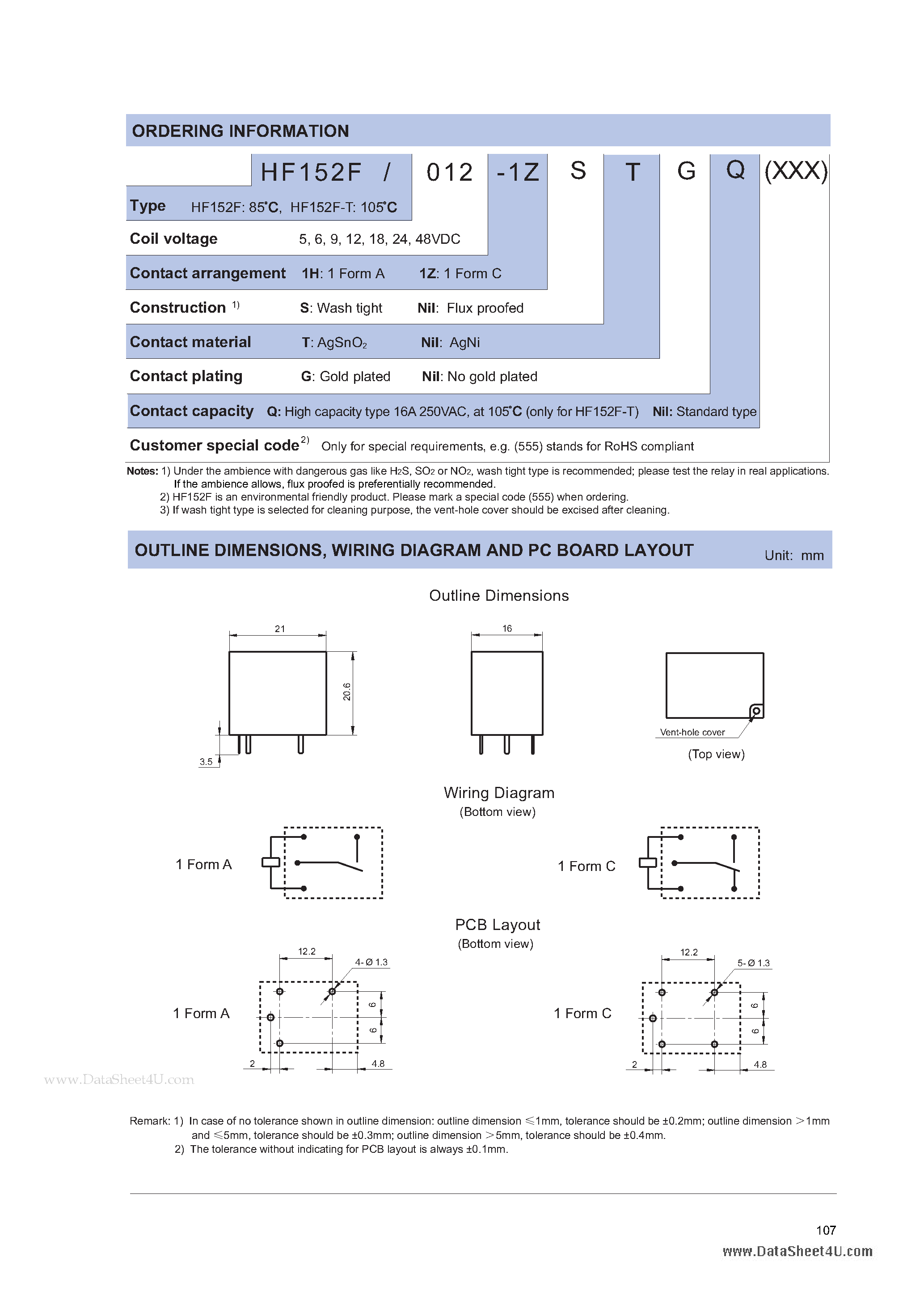 Hf152f t реле схема