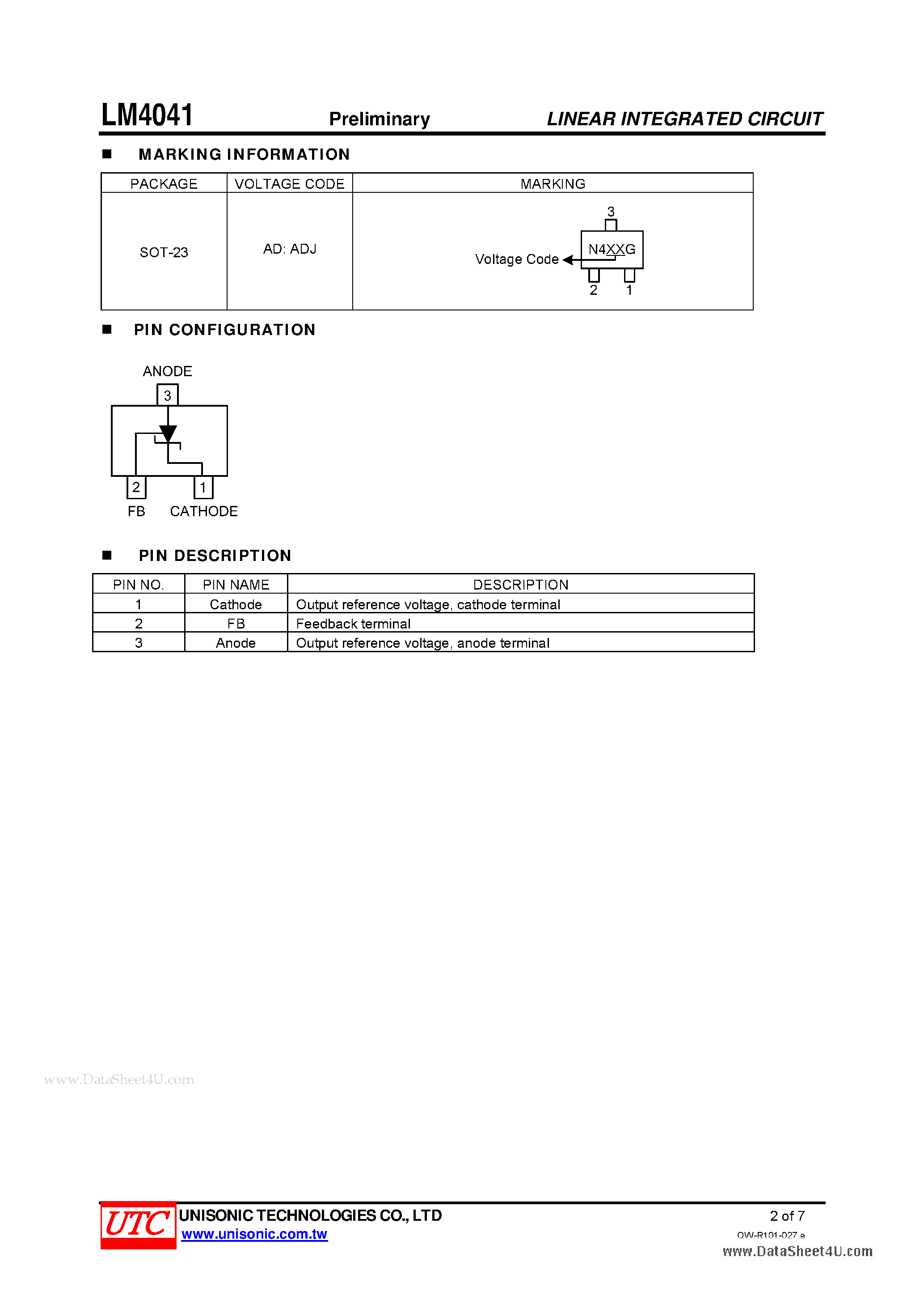 Datasheet LM4041 - PRECISION MICROPOWER SHUNT VOLTAGE REFERENCE page 2