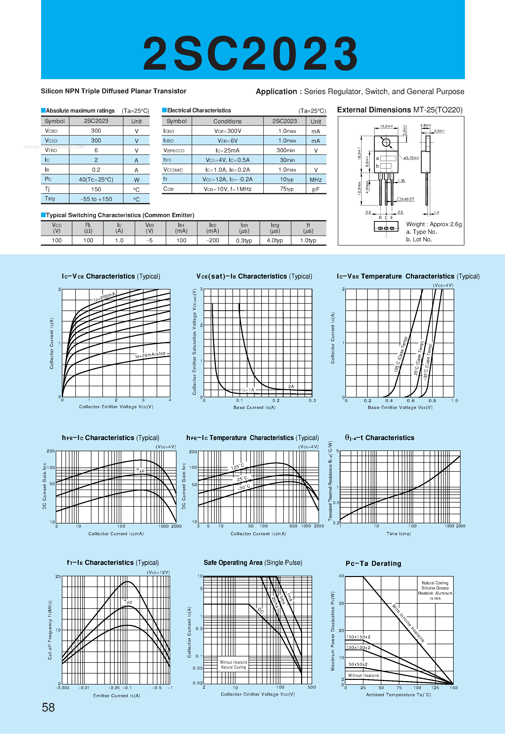 Datasheet C2023 - Search -----> 2SC2023 page 1